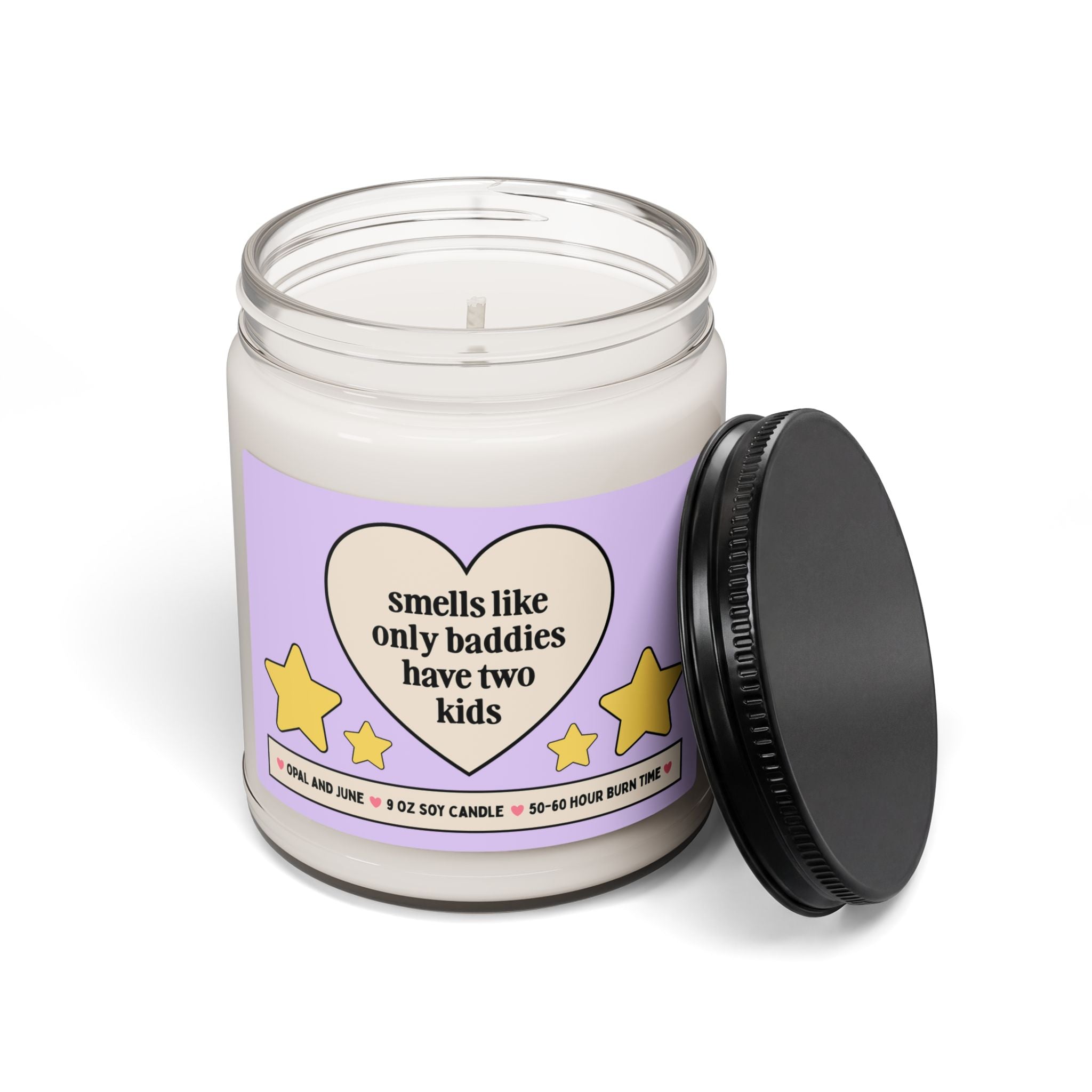 Second Time Mom Gift for Friend or Wife Pregnant with Second Child: Smells Like Only Baddies Have Two Kids, Silly Toddler Mom Candle Gift