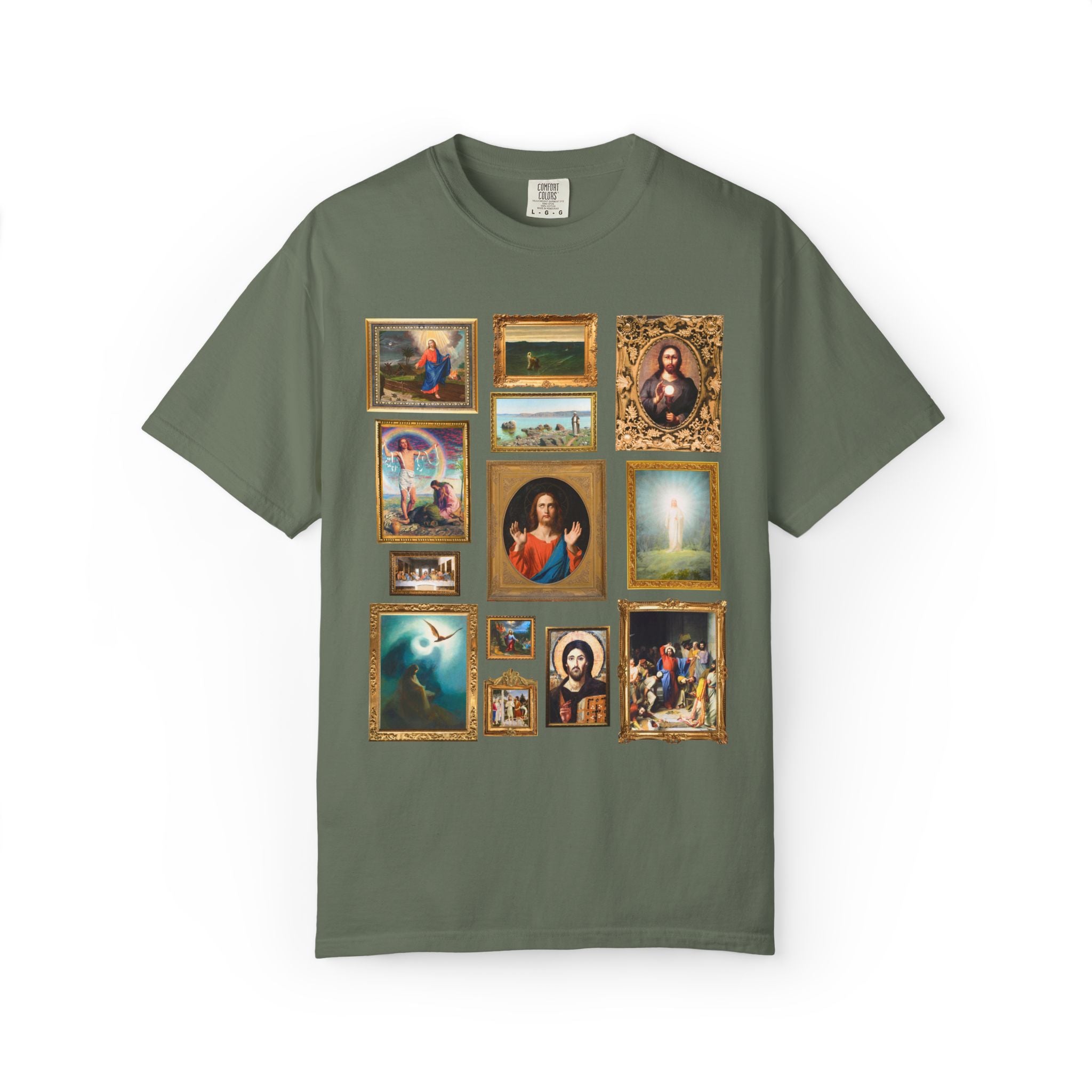 Jesus Art History Shirt with Famous Paintings of Christ, 19th Century Art History, Ancient Art History Lover, Christian Museum Lover Tee