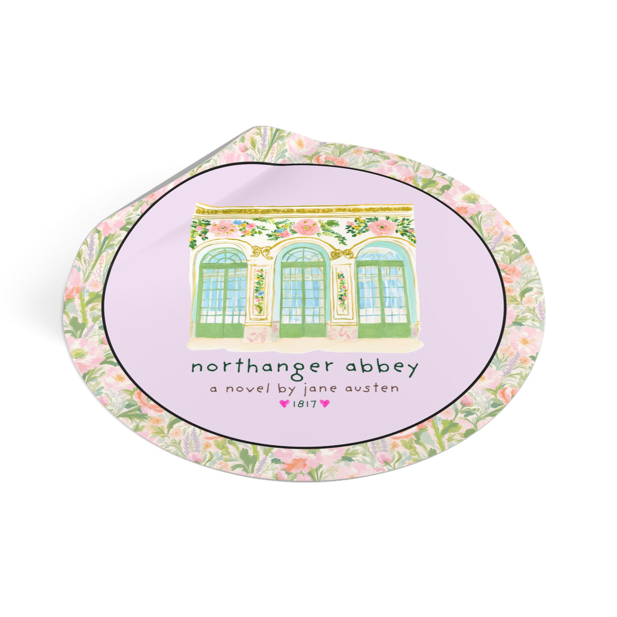 Northanger Abbey: A Novel by Jane Austen Book Lover Sticker, Cute Bookish Sticker for Classic Literature Reader or Bookworm