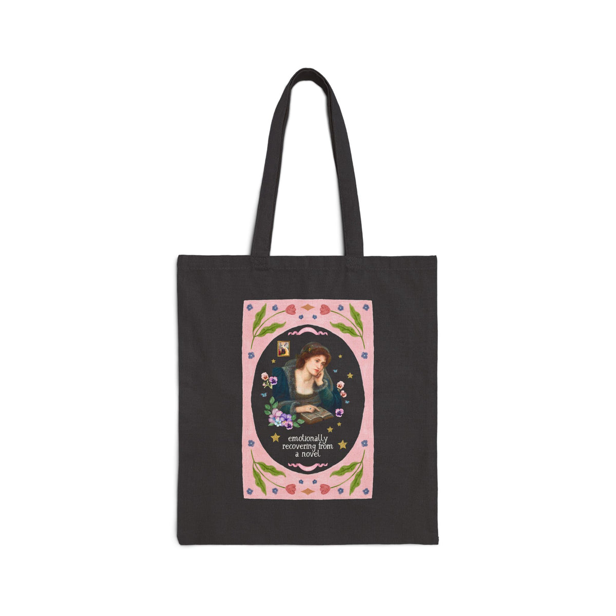 Emotionally Recovering From a Novel Art History Tote Bag: Colorful Maximalist Book Lover Tote of Woman Reading a Book