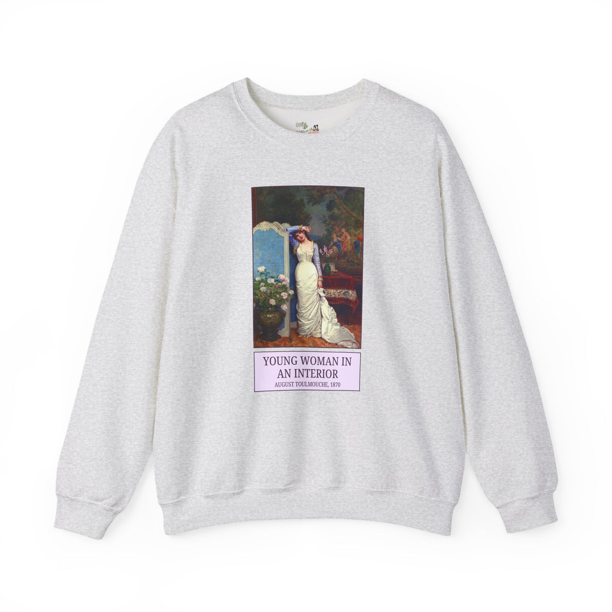 Young Woman in an Interior by Auguste Toulmouche Art History Buff Sweatshirt: 19th Century Art History Museum Lover Gift, Victorian Era