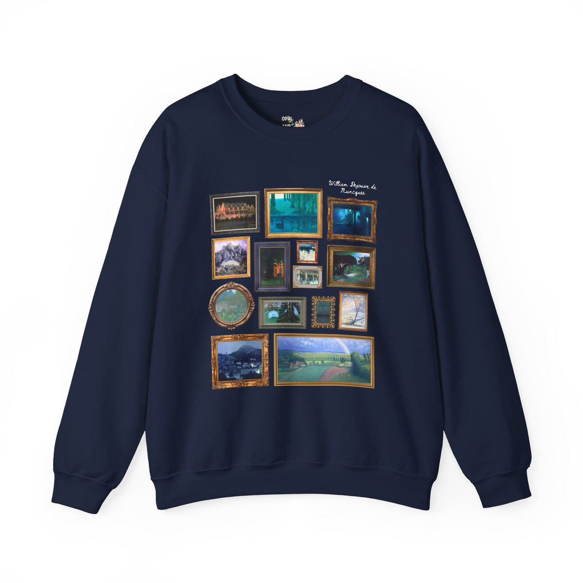 William Degouve de Nuncques Famous Painting Sweatshirt for Art Historian or Art History Lover: 19th Century Art, Belgium Symbolism Art Crewneck