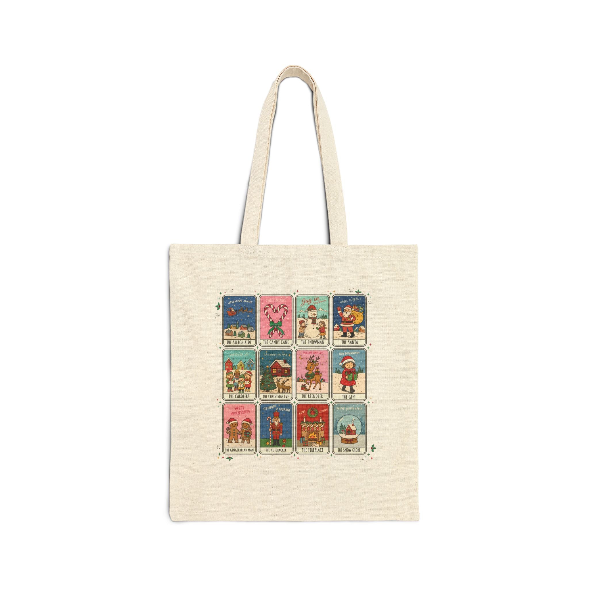 Colorful Christmas Holiday Tote Bag, Adorable Nineties Throwback Crewneck for Elementary School Tote for Mom, Cute Matching Xmas Tote Bag