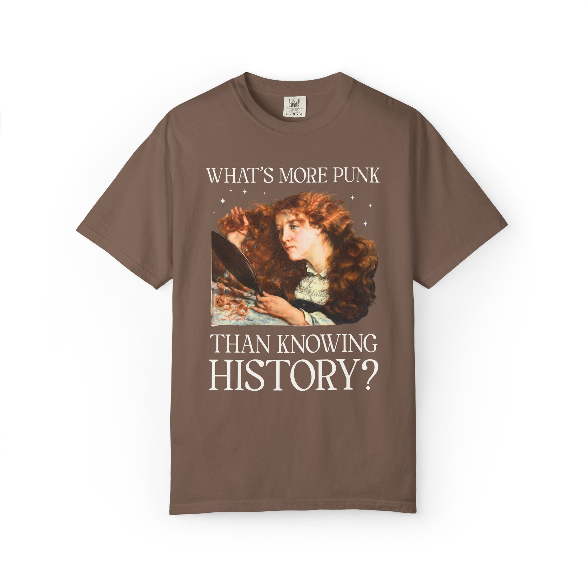 Funny Women's History Buff Tee Shirt for History Lover: What's More Punk Than Knowing History Major Silly Feminist T-Shirt, Art Historian