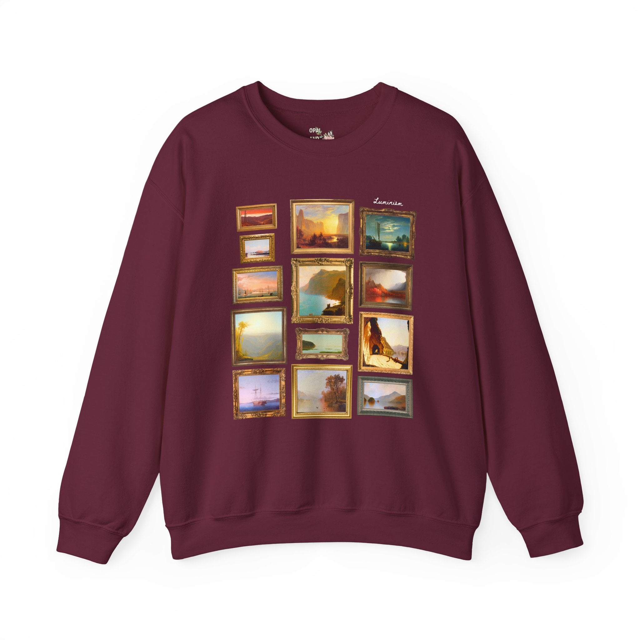 Luminism Art History Lover Gift with Famous Paintings, 19th Century American Art History, Hudson River School Art History Lover Sweatshirt