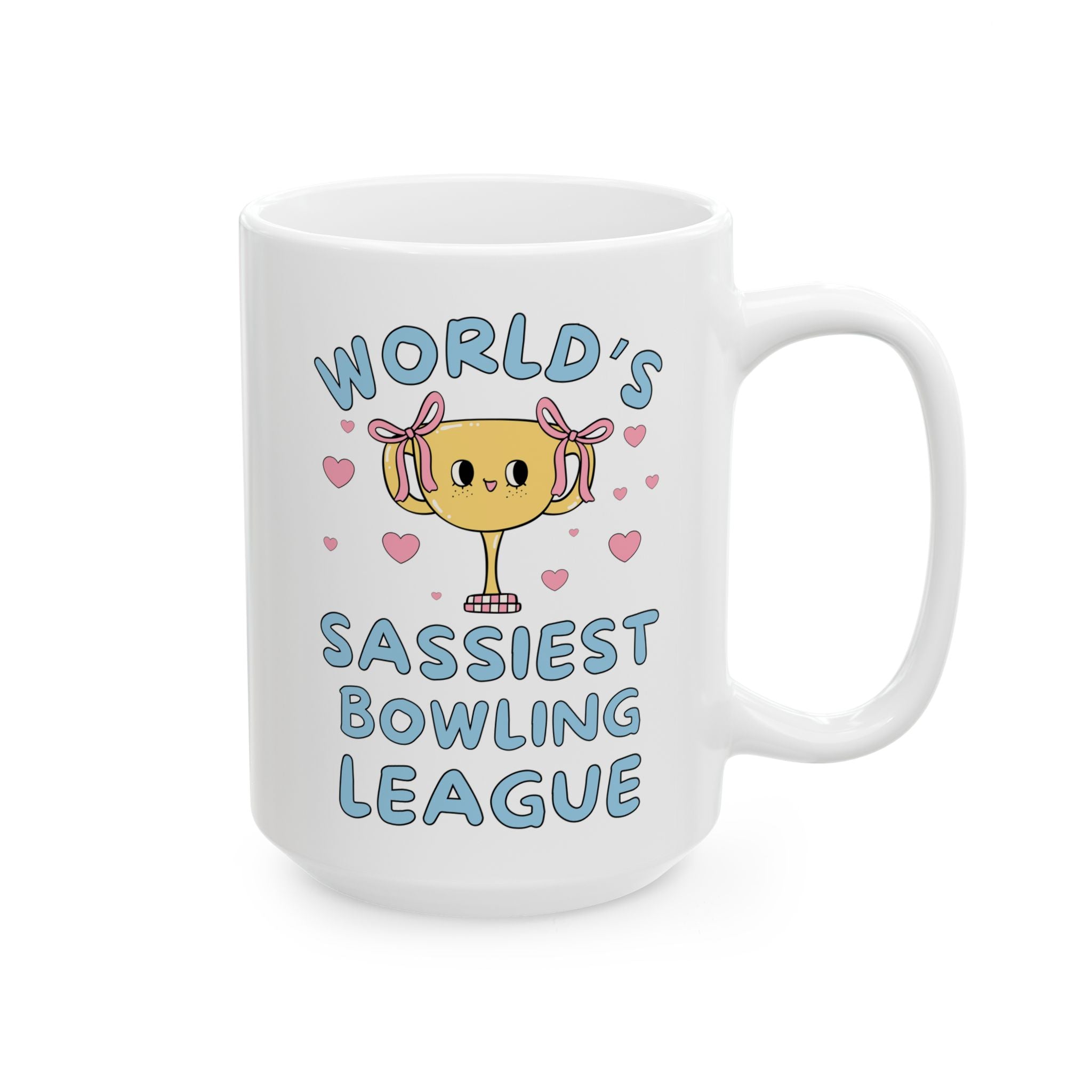 Funny Bowling League Gift for Bowling Team: World's Sassiest Bowling League, Silly Gift for Bowler or Dad Who Loves Bowling, 15 Oz Mug