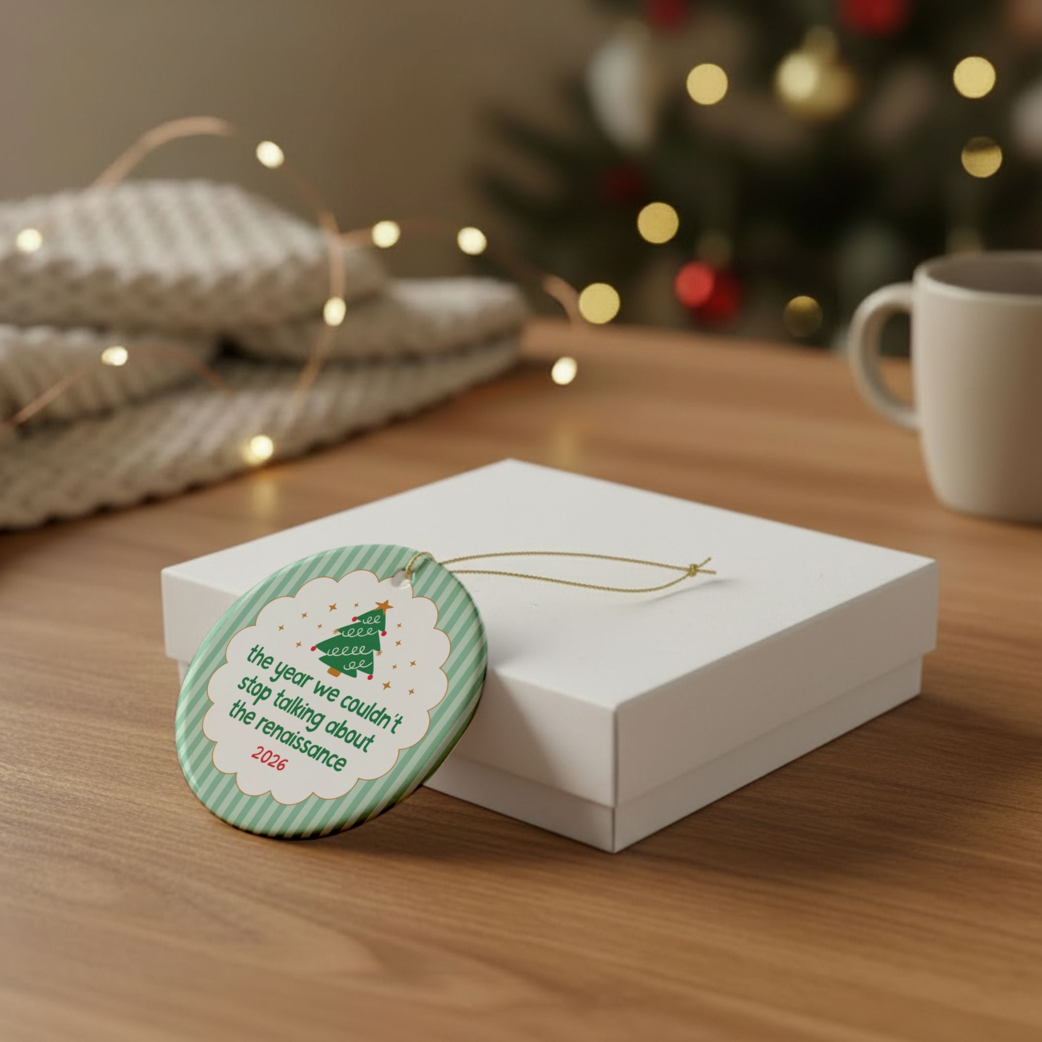 2026: The Year We Couldn't Stop Talking About The Renaissance, Funny Art History or Medieval History Buff Gift, Historian Xmas Ornament Gift