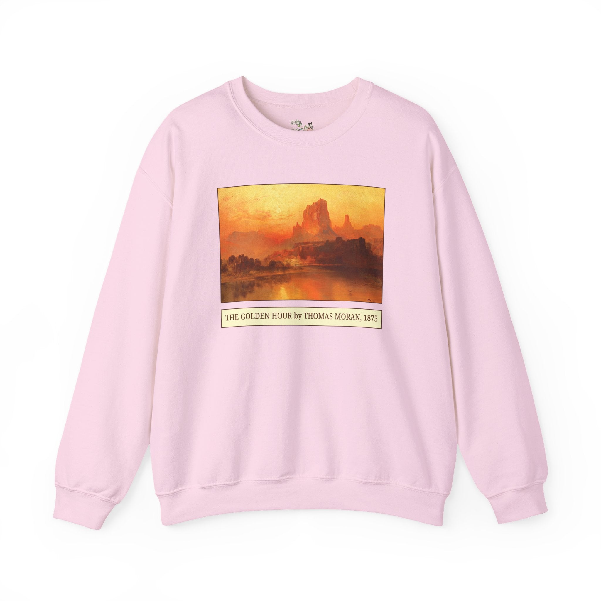 The Golden Hour Painting by Thomas Moran Sweatshirt, Landscape Painting of Wyoming, 19th Century Art History Painting with Sunset, Hiking Lover Gift