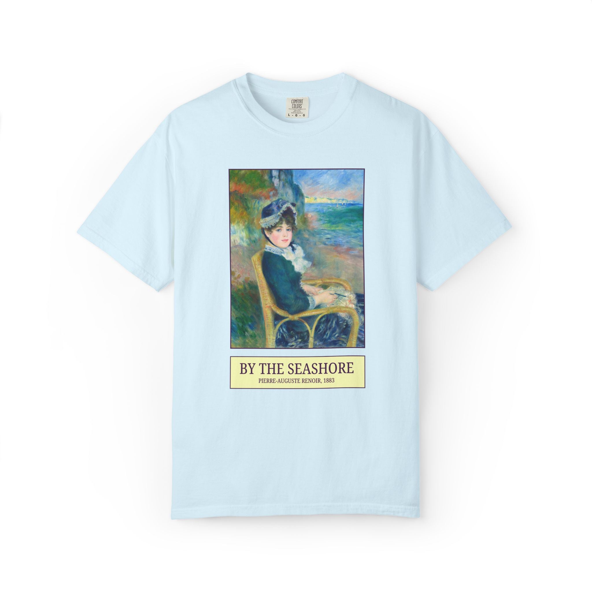 By the Seashore by Pierre-Auguste Renoir Art History Buff Tee Shirt, Late 19th Century Art Historian Gift for Museum Lover, Beach Trip Tee