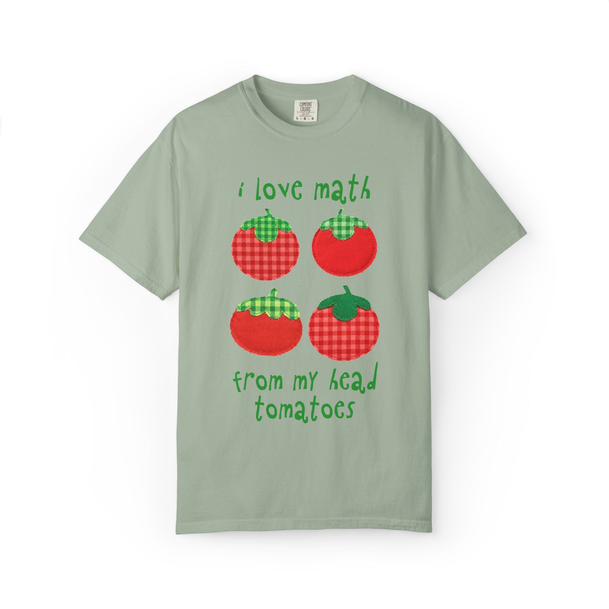 Math Teacher, Accountant or Math Lover Tee Shirt: I Love Math from My Head Tomatoes, Cute Vegetable Gardener, Tomato Lover, Back to School