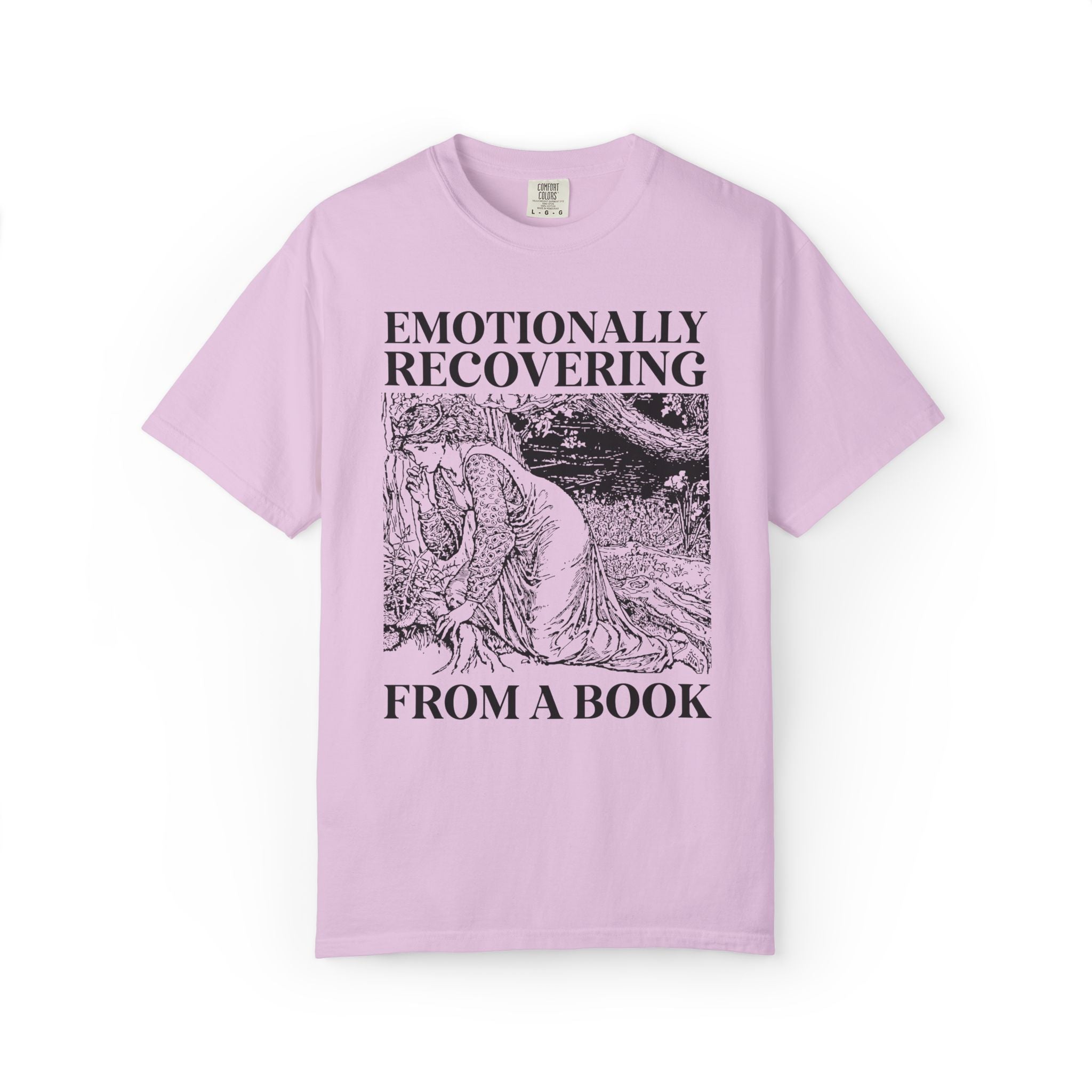 Emotionally Recovering from a Book Tee Shirt for Romance Reader or Fantasy Reader, Cute Bookish Tee for Medieval Historical Fiction Bookworm