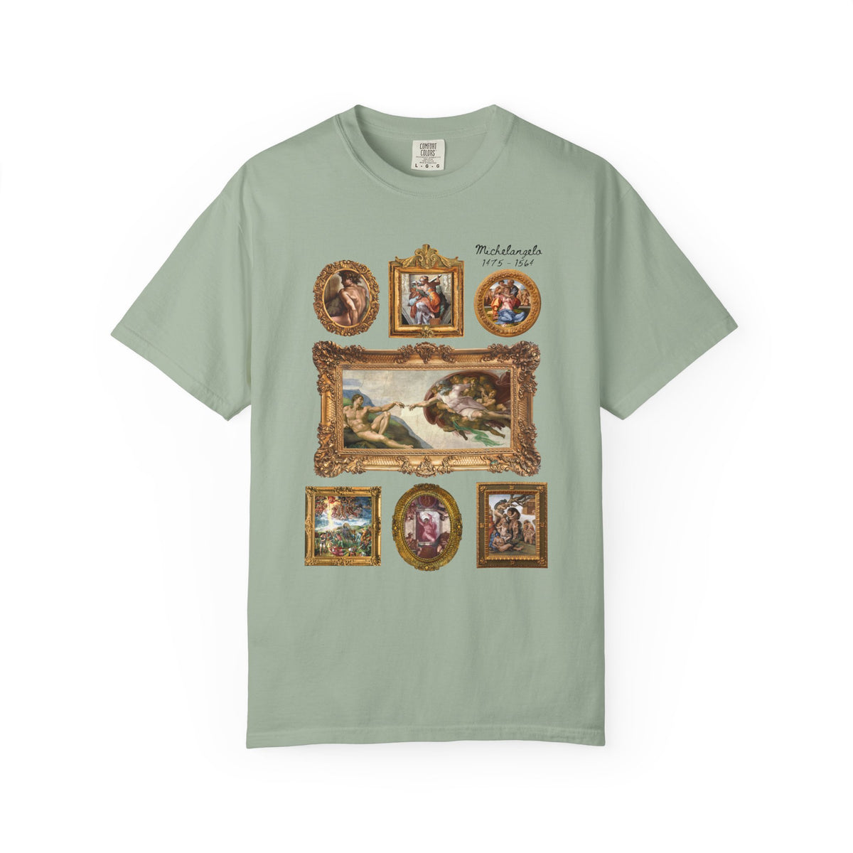 Michelangelo Art History Tee Shirt for Humanities Major Who Loves High Renaissance Art or the Sistine Chapel, 16th Century Roman History Tee