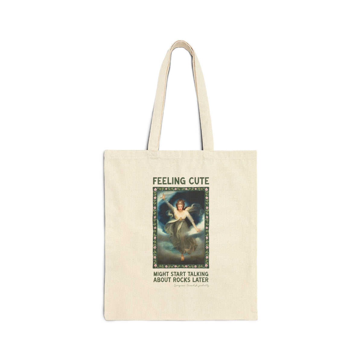 Georgiana Cavendish Geology Lover Tote Bag: Might Start Talking About Rocks Later Funny History Buff Tote for Art Historian Who Lives Mineralogy