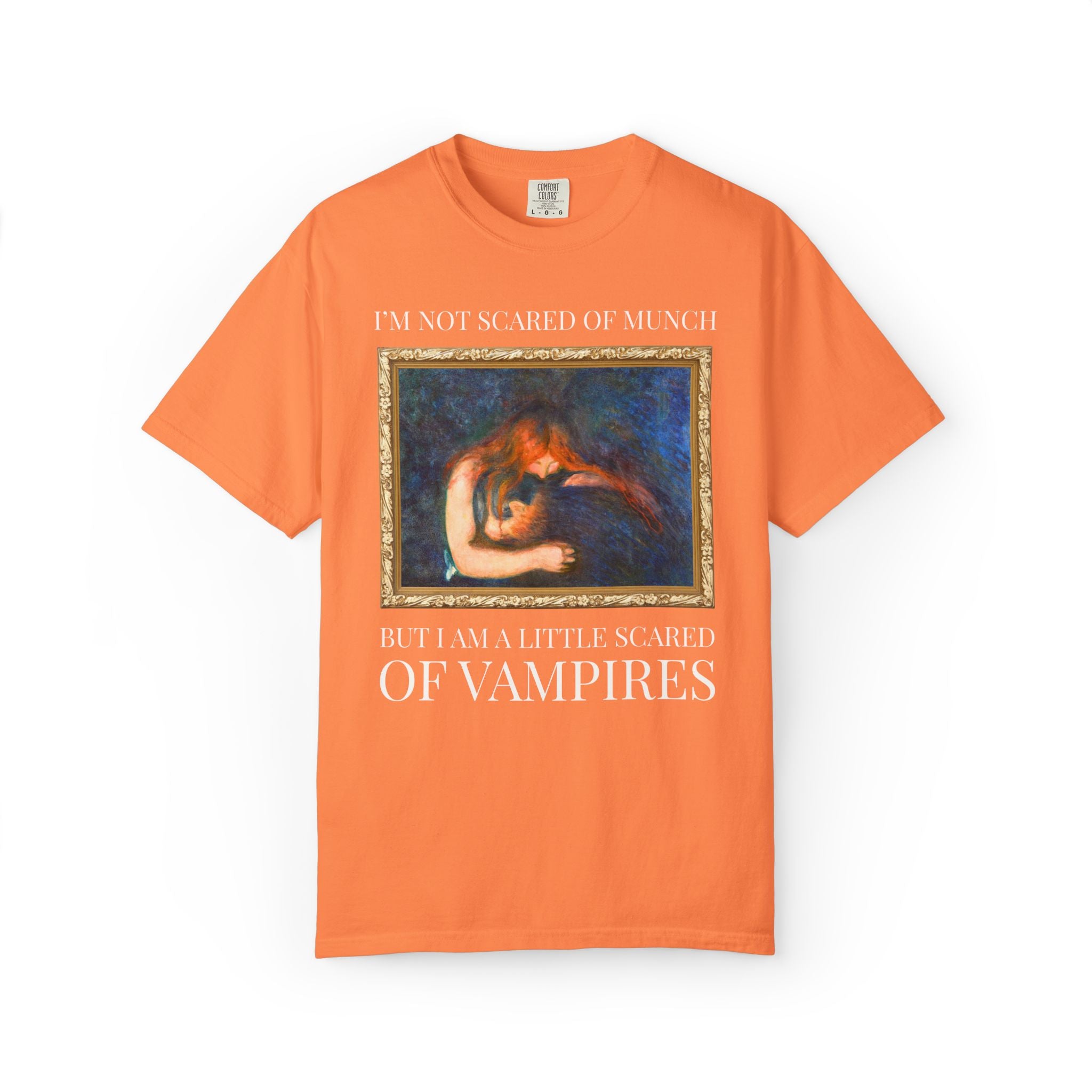 Halloween Art History Buff Tee Shirt: Edvard Munch Vampire Lover Gift, Spooky Season Art History Lover Paranormal Romance Reader Gift
