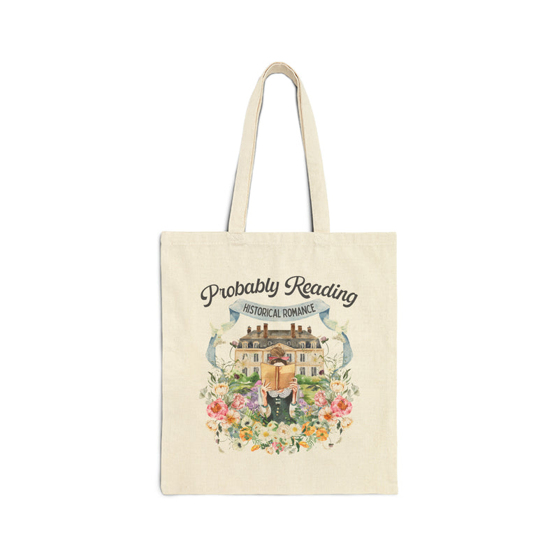 Copy of Whimsigoth Regency Romance Tote Bag: Book Lover Tote Bag with Cottagecore Flowers