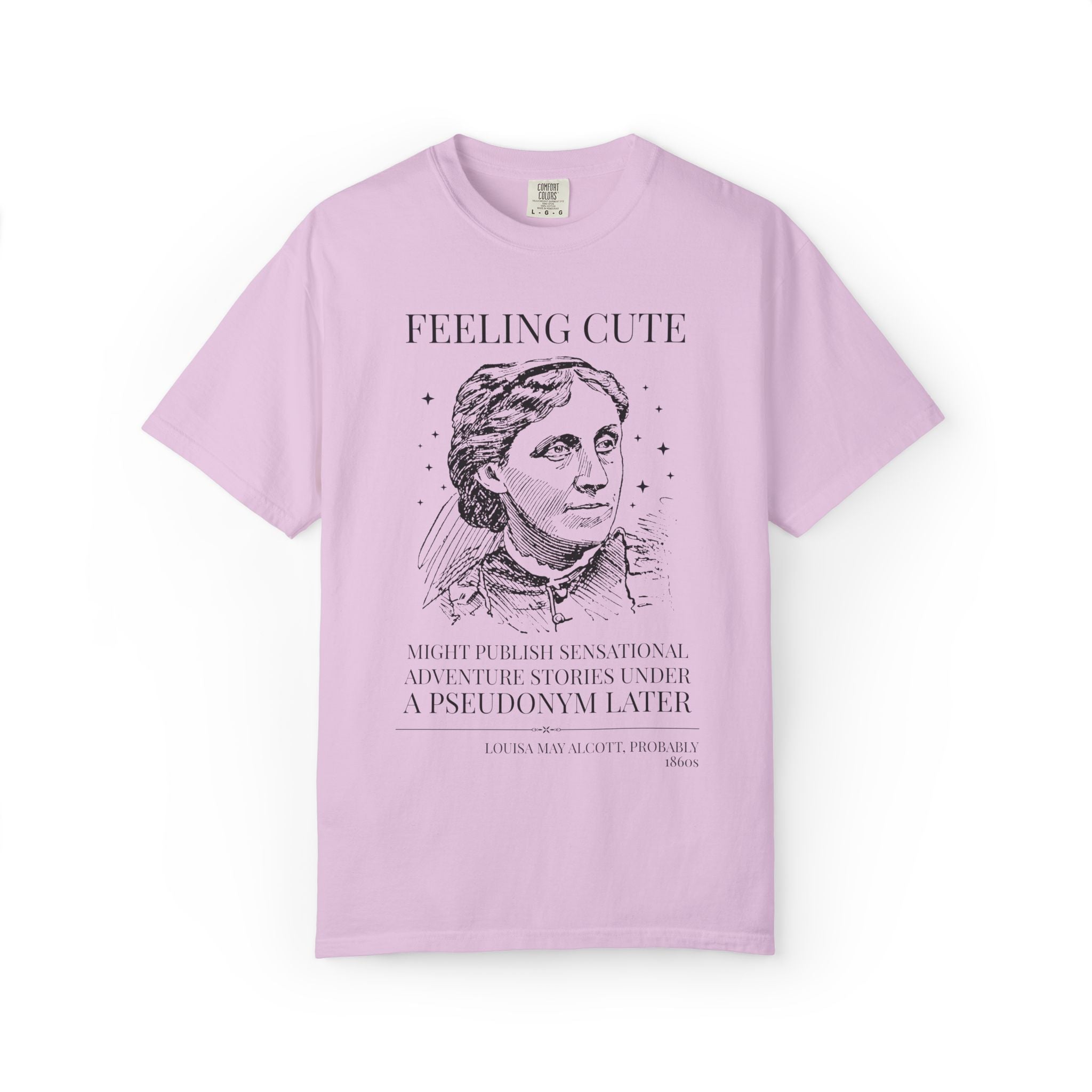 Louisa May Alcott Book Lover Tee Shirt, Bookish American History Buff T-Shirt for Fantasy Adventure Reader, Classic Literature Librarian Tee