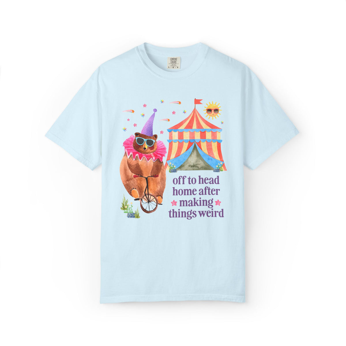 Funny Dreamcore Anxious Introvert Tee Shirt with Bear for Friend with ADHD or Social Anxiety: Off to Head Home After Making Things Weird