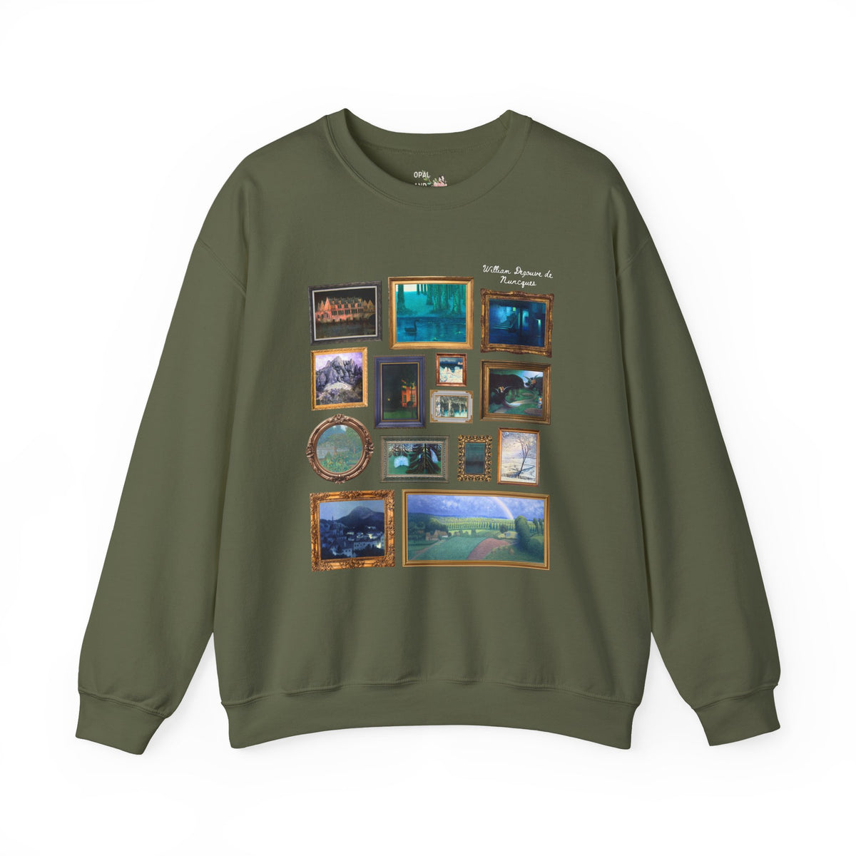 William Degouve de Nuncques Famous Painting Sweatshirt for Art Historian or Art History Lover: 19th Century Art, Belgium Symbolism Art Crewneck