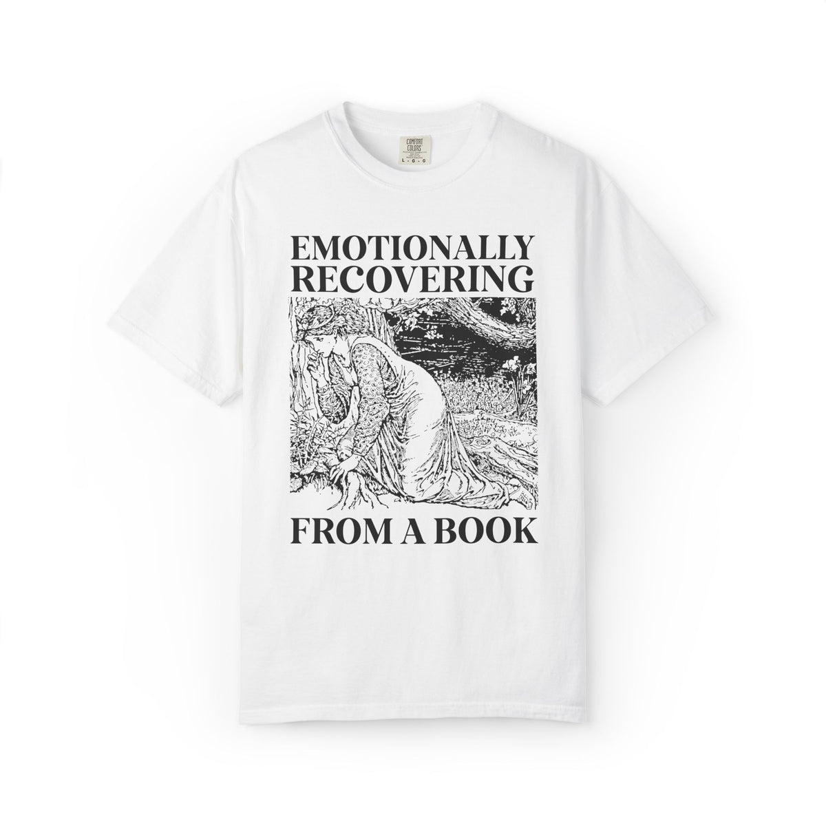 Emotionally Recovering from a Book Tee Shirt for Romance Reader or Fantasy Reader, Cute Bookish Tee for Medieval Historical Fiction Bookworm