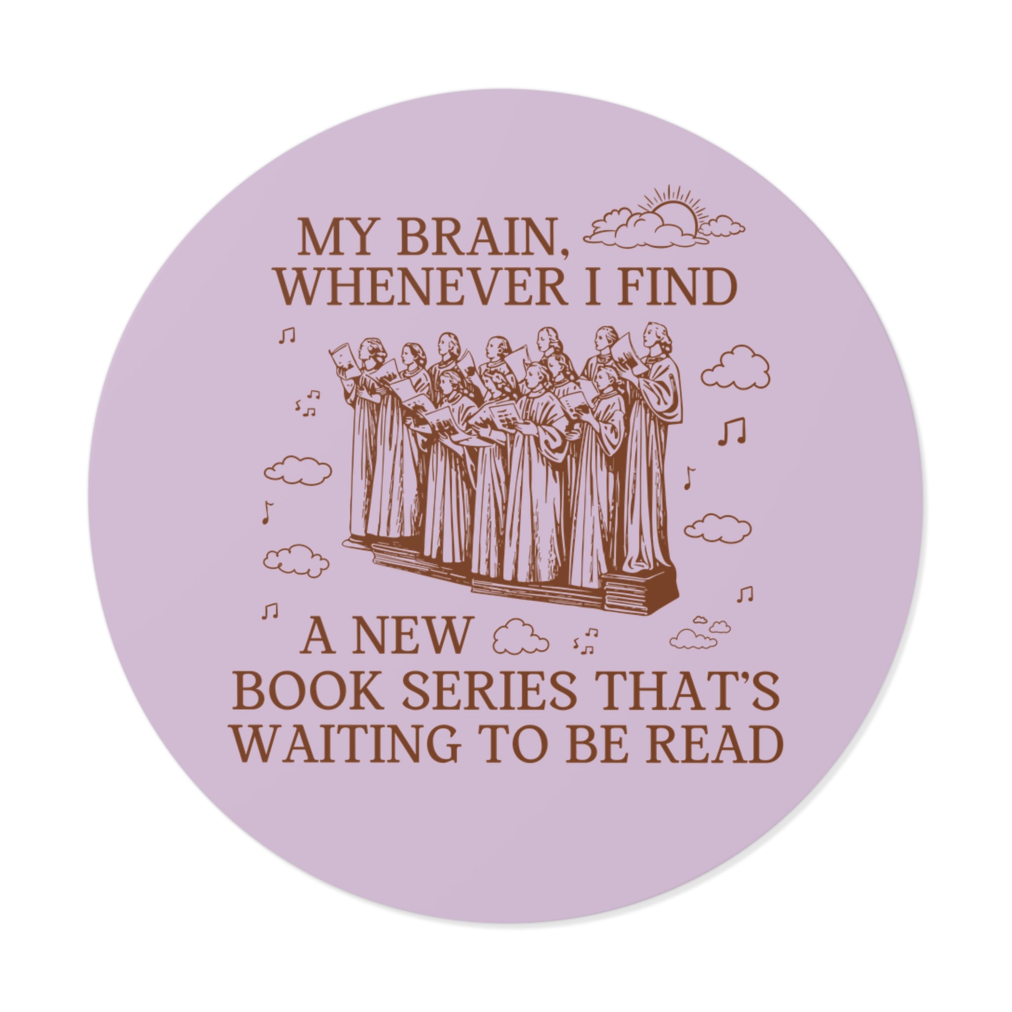 Funny Saying Book Lover Sticker for Romance Reader Who Loves Long Book Series, Cute TBR STSicker with Adorable Y2K Aesthetic for Bookworm