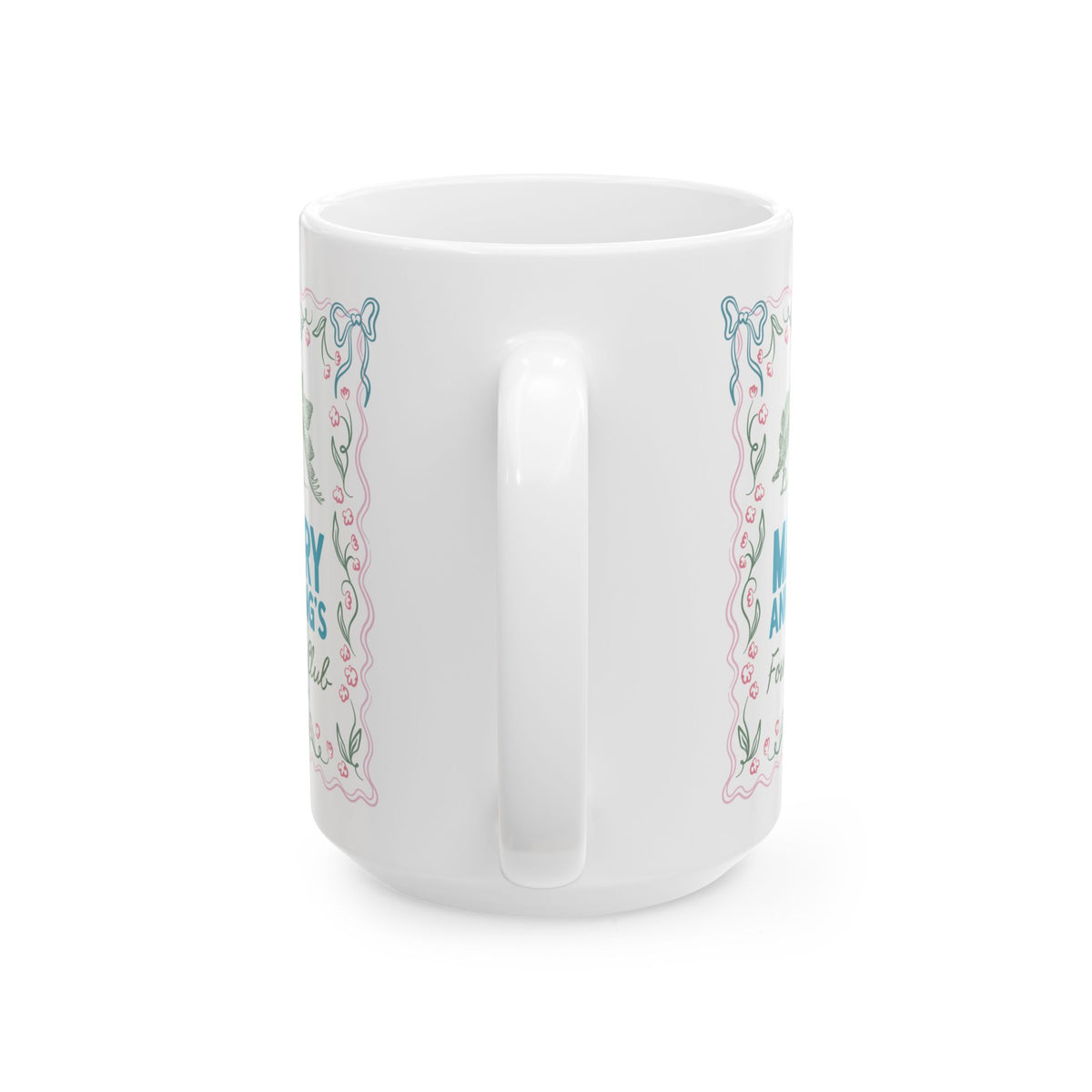 Mary Anning's Fossil Club Coffee Mug with Bows: Women's History Paleontologist or Dinosaur Lover Gift for UK History Buff