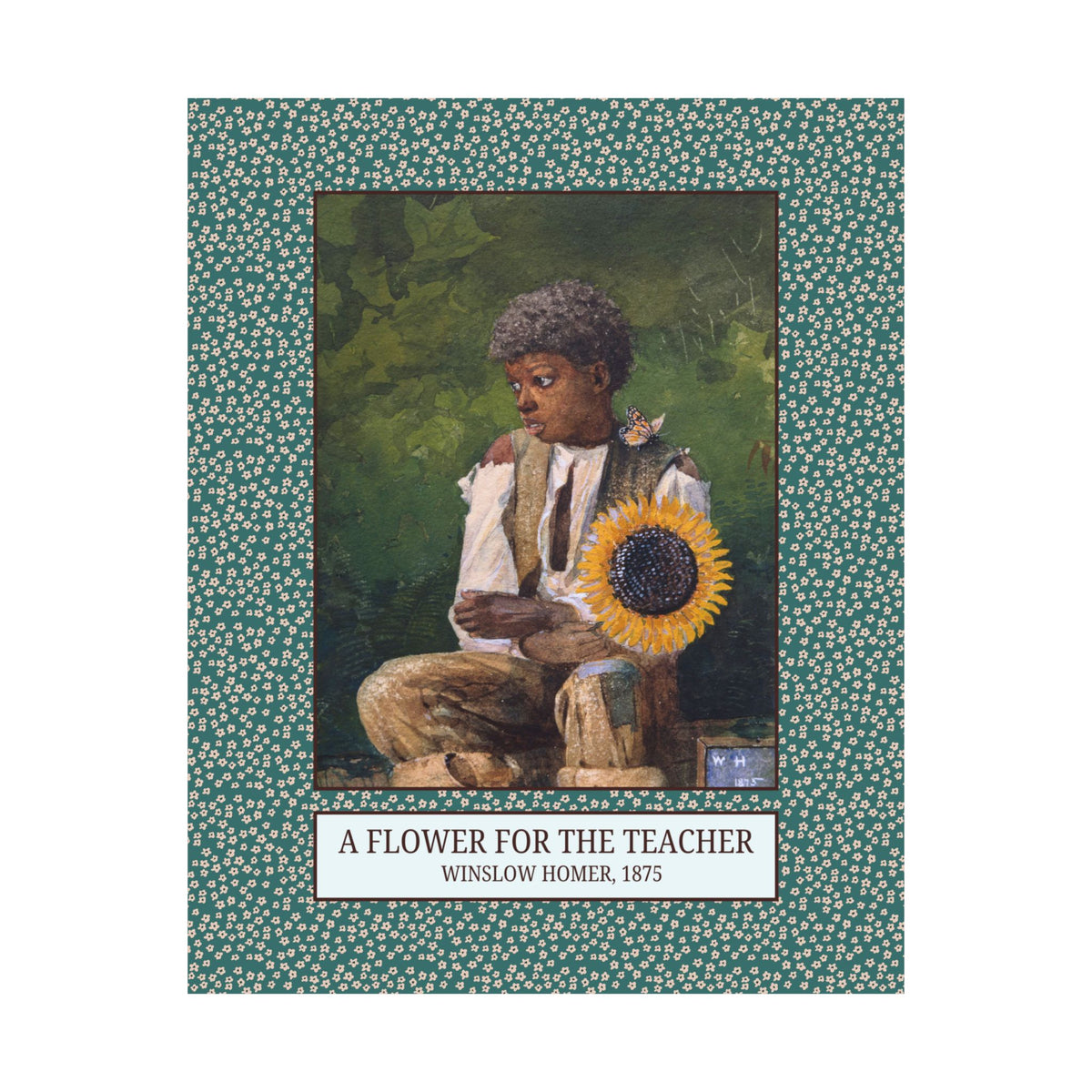 A Flower for the Teacher by Winslow Homer Poster Print: American Art History or Museum Lover Gift for Teacher, 19th Century and Early 1900s US Painter