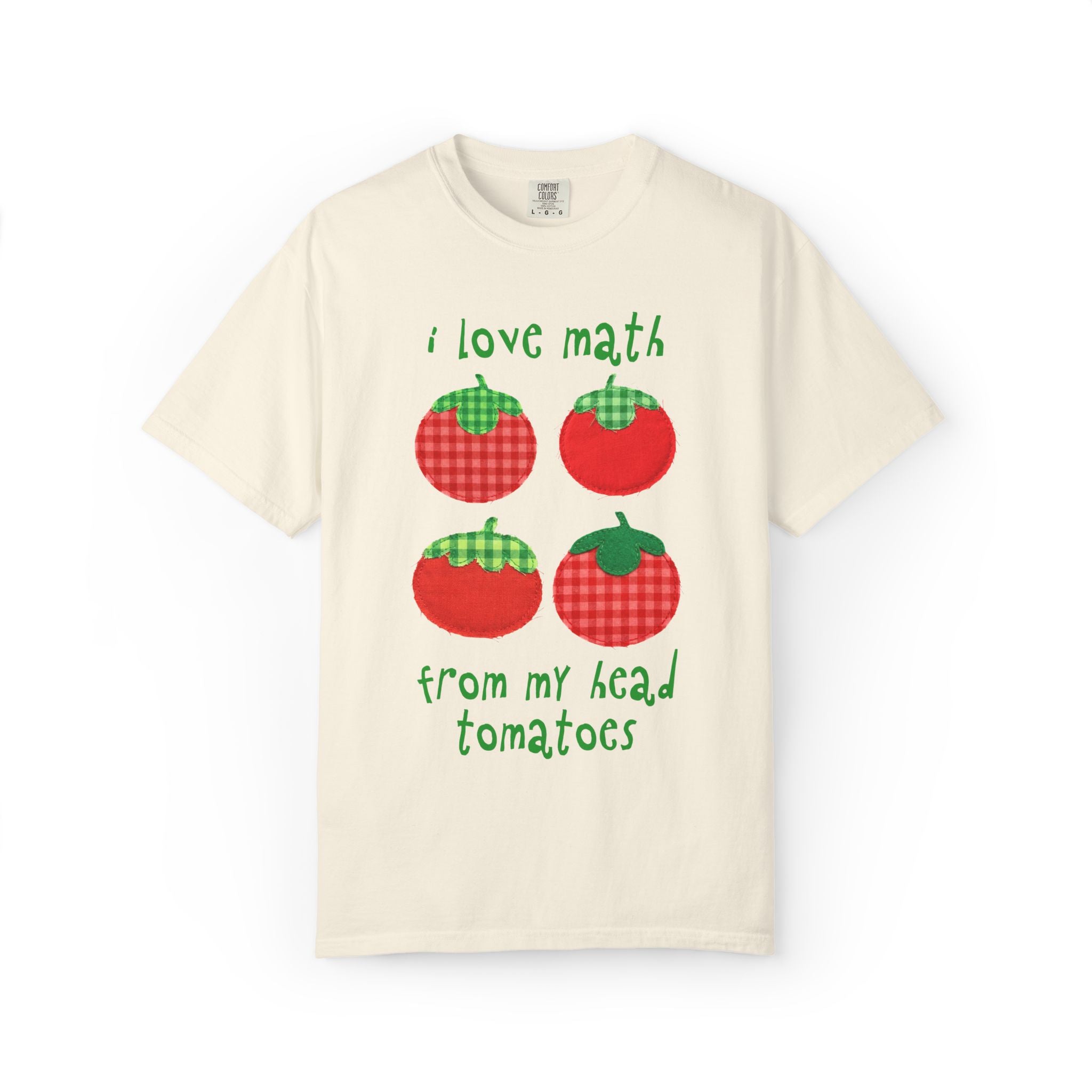 Math Teacher, Accountant or Math Lover Tee Shirt: I Love Math from My Head Tomatoes, Cute Vegetable Gardener, Tomato Lover, Back to School