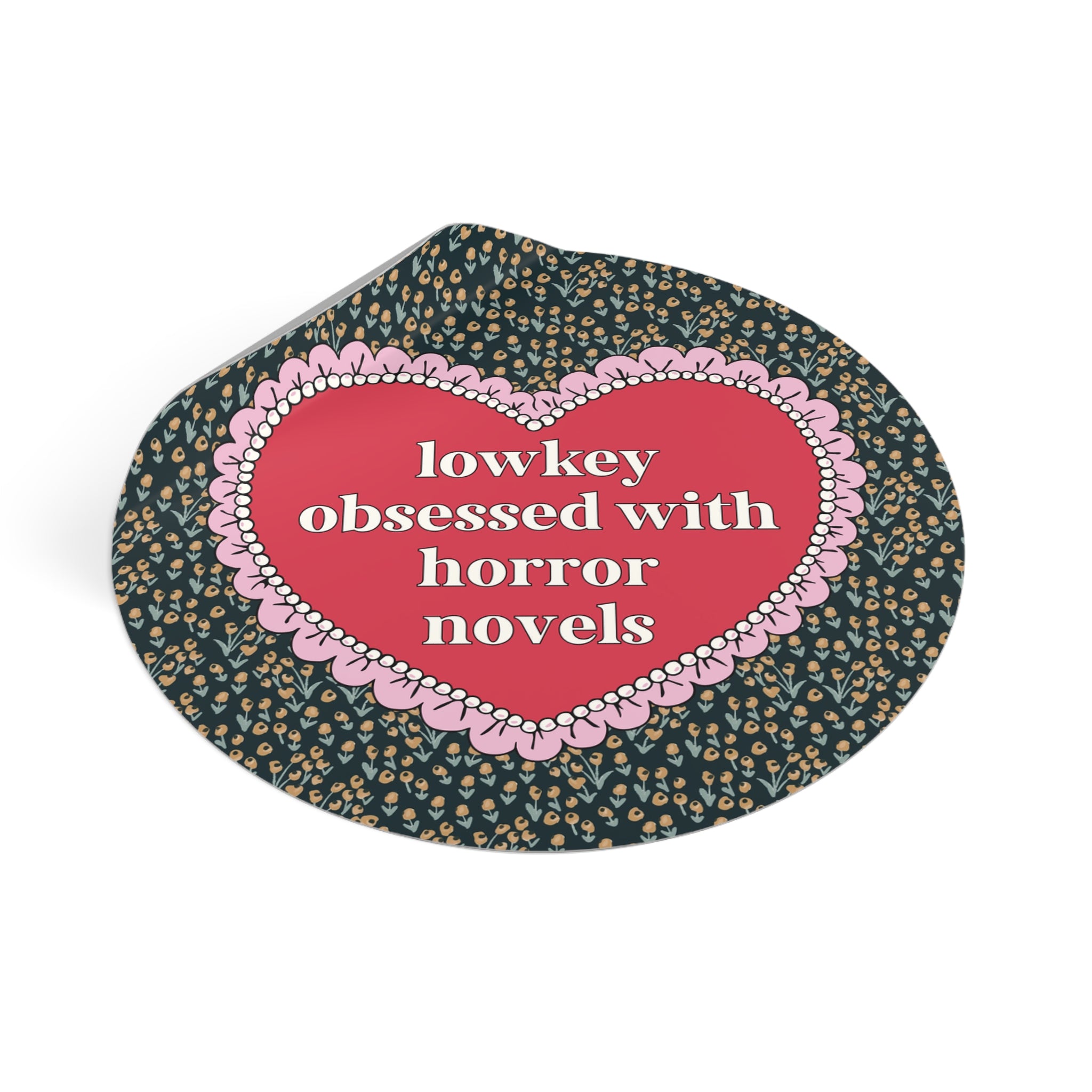Lowkey Obsessed with Horror Novels Sticker