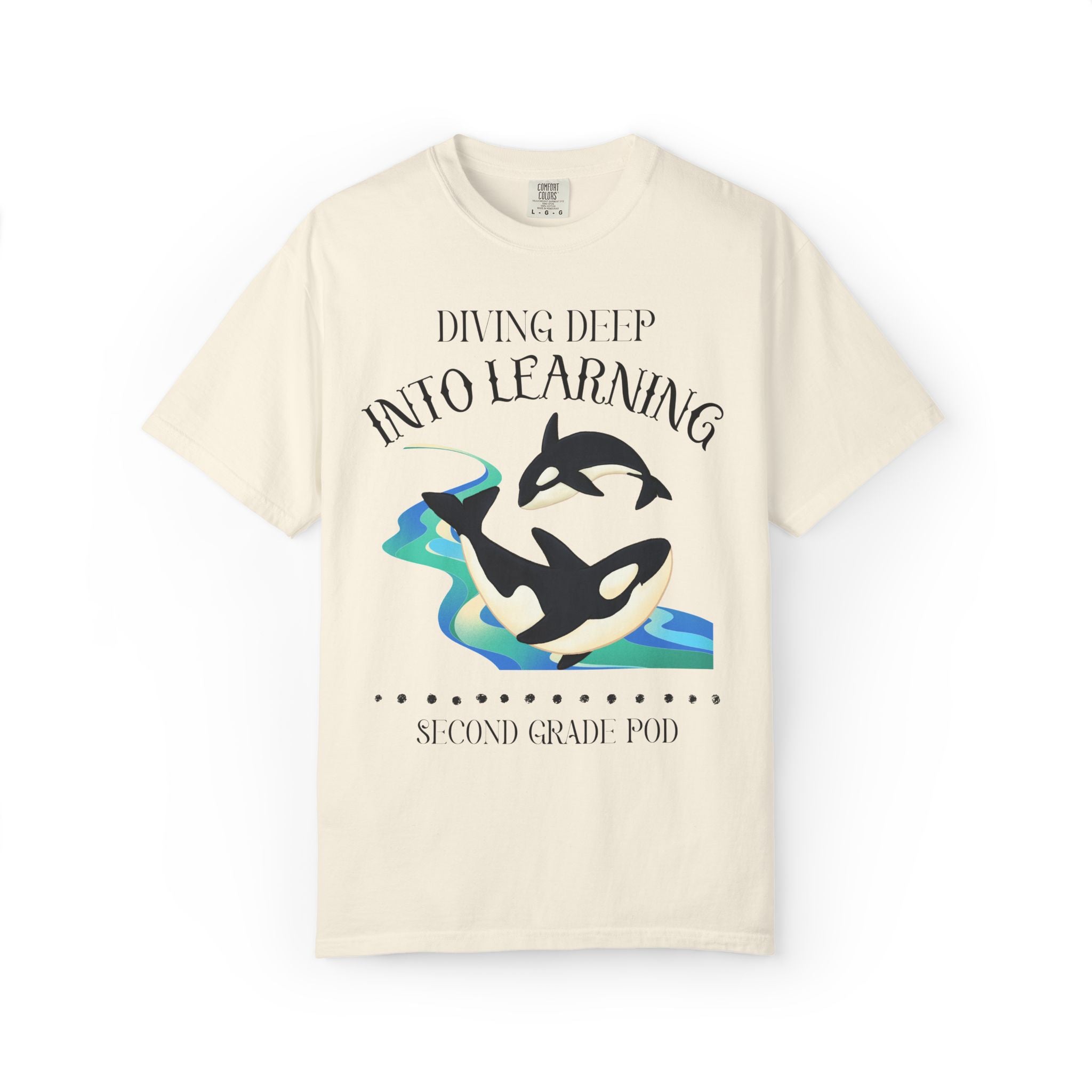 Whale Teacher Tee Shirt: Matching Animal Lover Orca Whale Tee for Elementary School Teachers and Office Staff, Grade Level Back to School T
