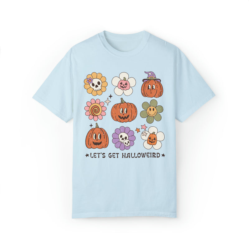 Bookish Floral Ghost Tee Shirt for Halloween: Read In Peace | Funny Cottagecore Spooky Season T-Shirt