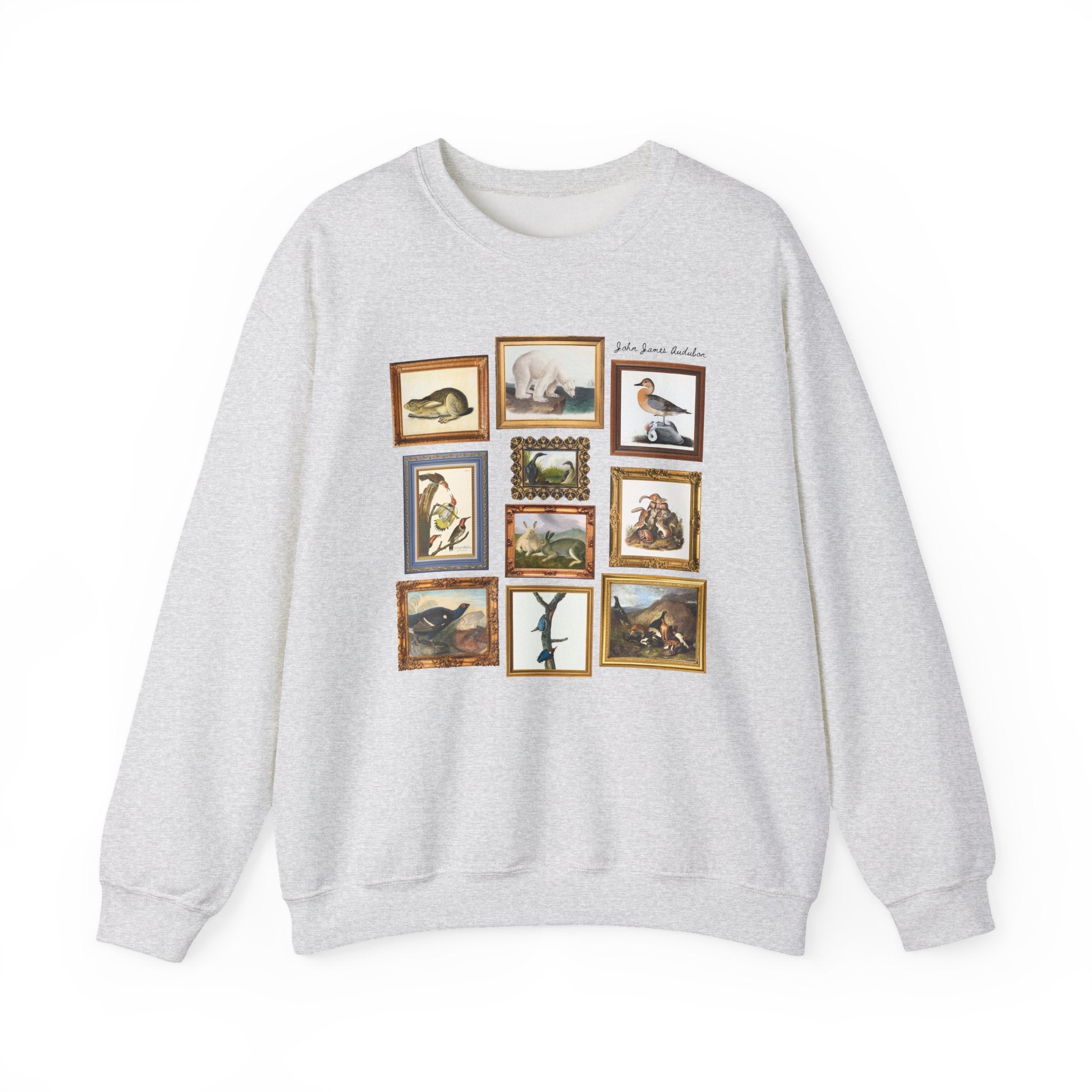 John James Audubon Famous Paintings Sweatshirt: French American Art History Crewneck for Science Teacher or Animal Lover, Orinthologist Gift