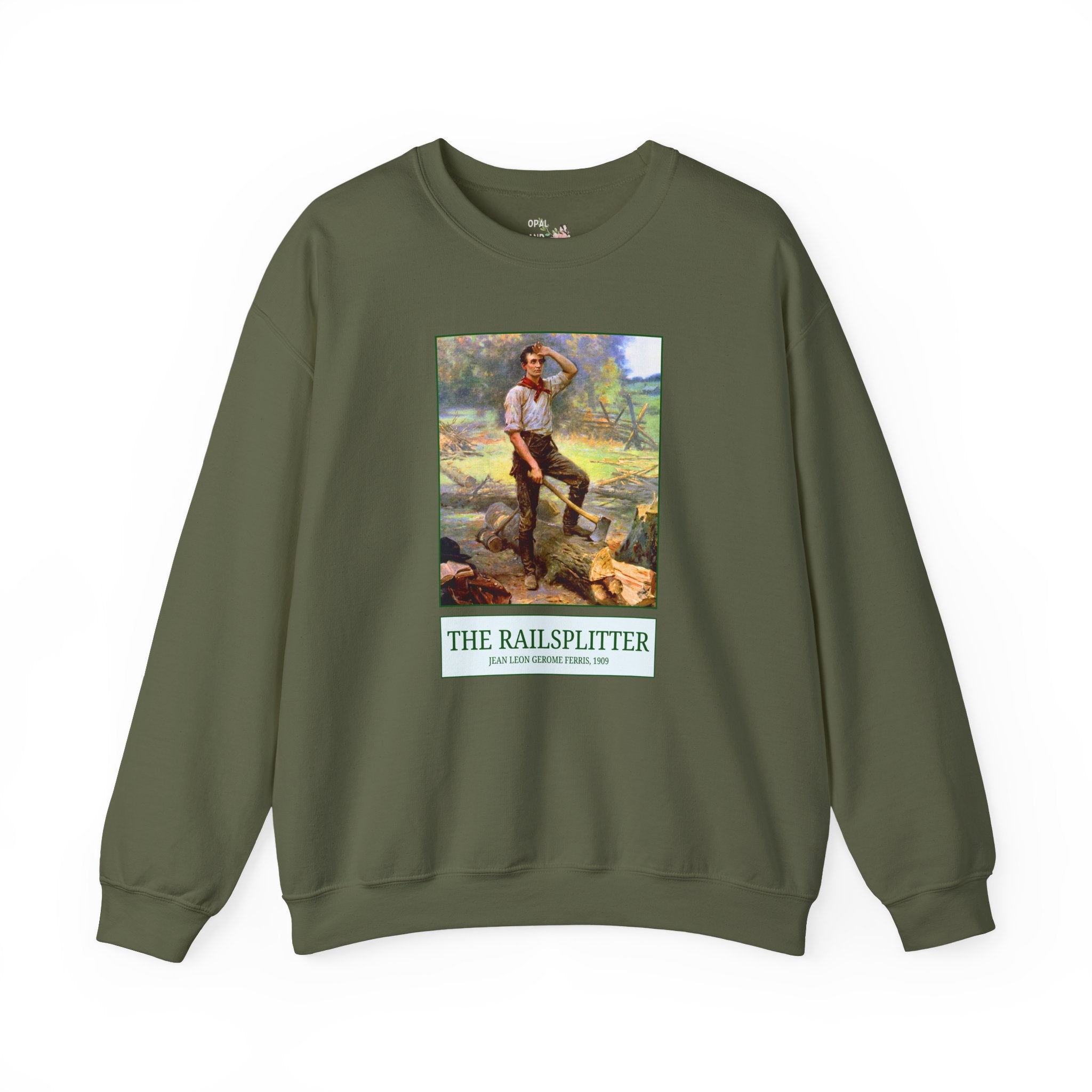 The Railsplitter Art History Sweatshirt: Abraham Lincoln 19th Century American History Buff Gift, History Teacher, Early American Historian