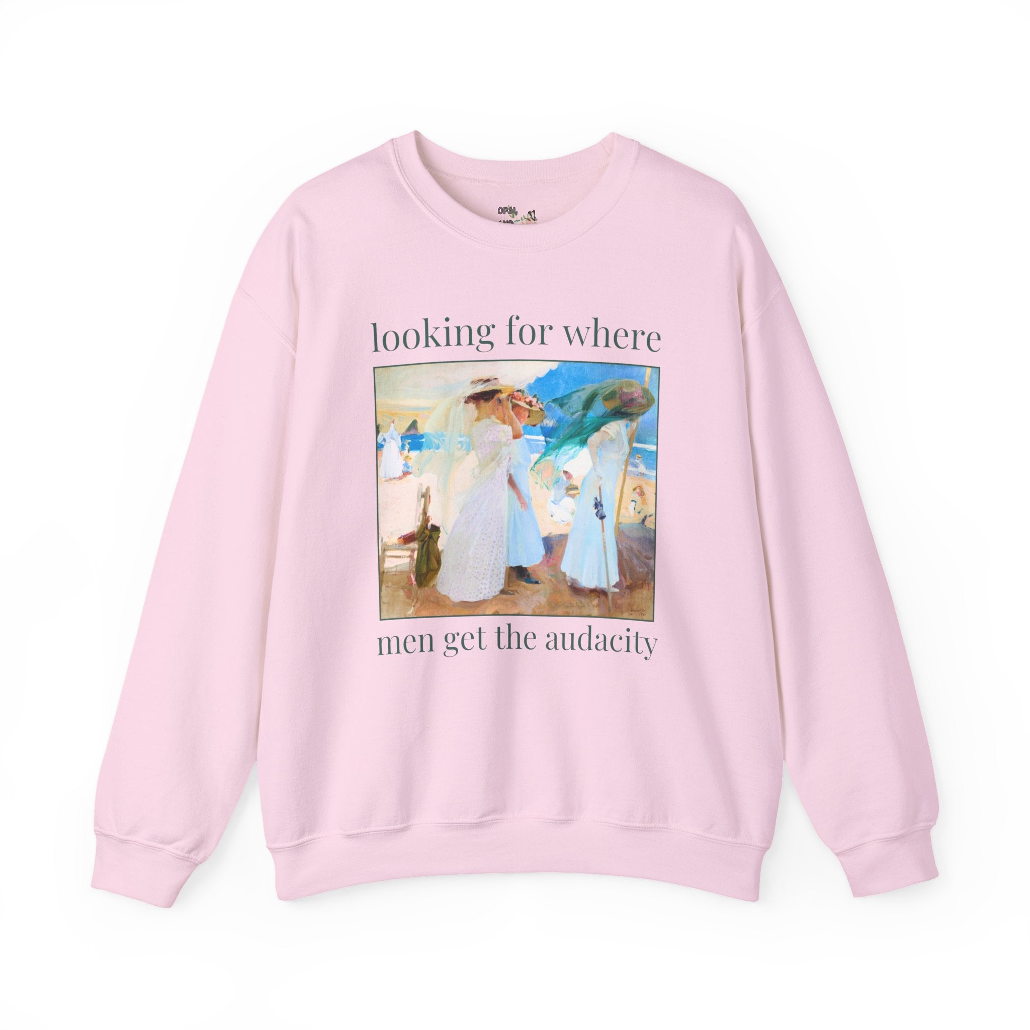 Looking for Where Men Get the Audacity Feminist Art History Lover Sweatshirt: 19th Century Impressionist Art Lover Gift, Women's Rights Gift