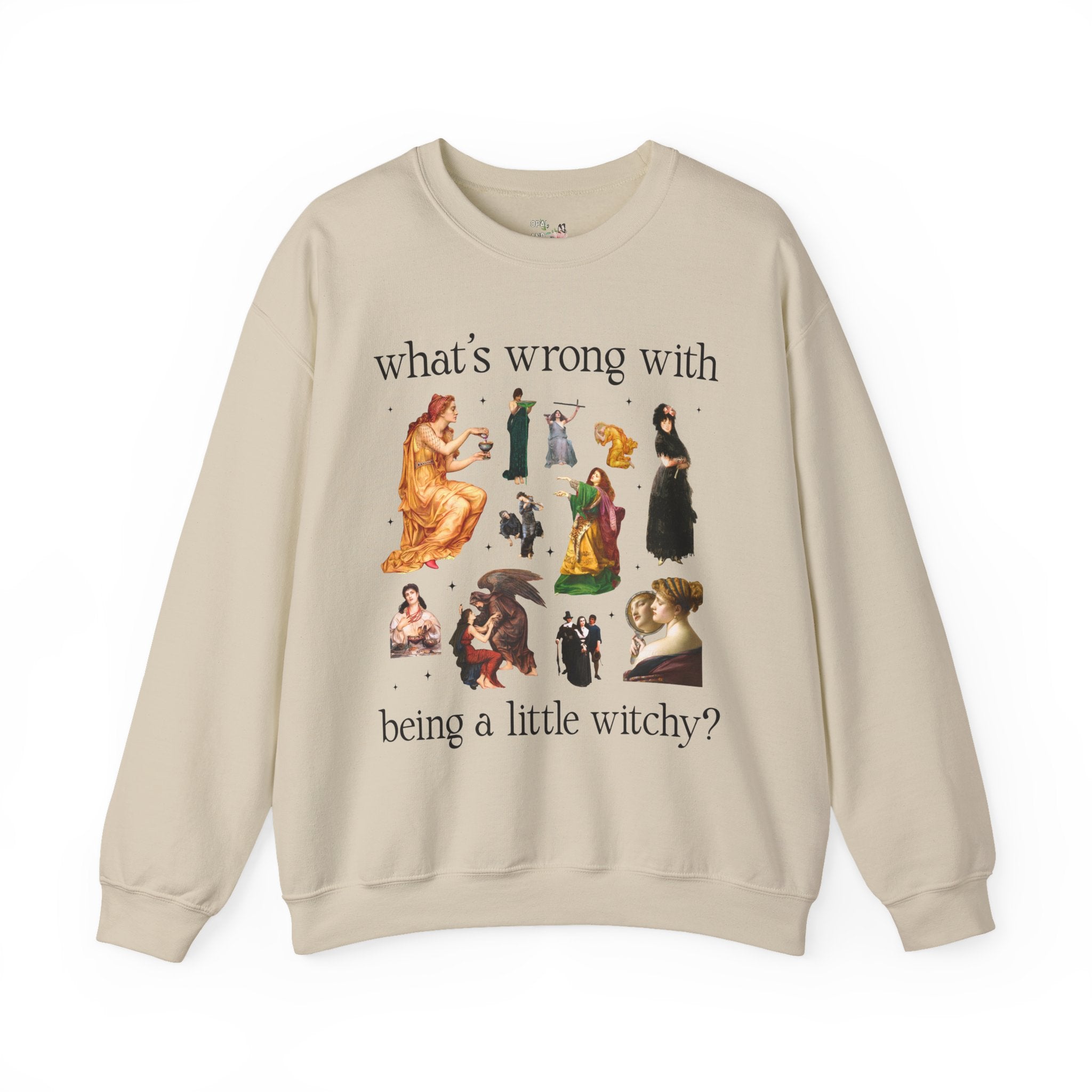 Witch Art History Lover Sweatshirt, Famous Paintings, Pre-Raphaelite and 19th Century Art Historian Crewneck for Halloween or Spooky Season