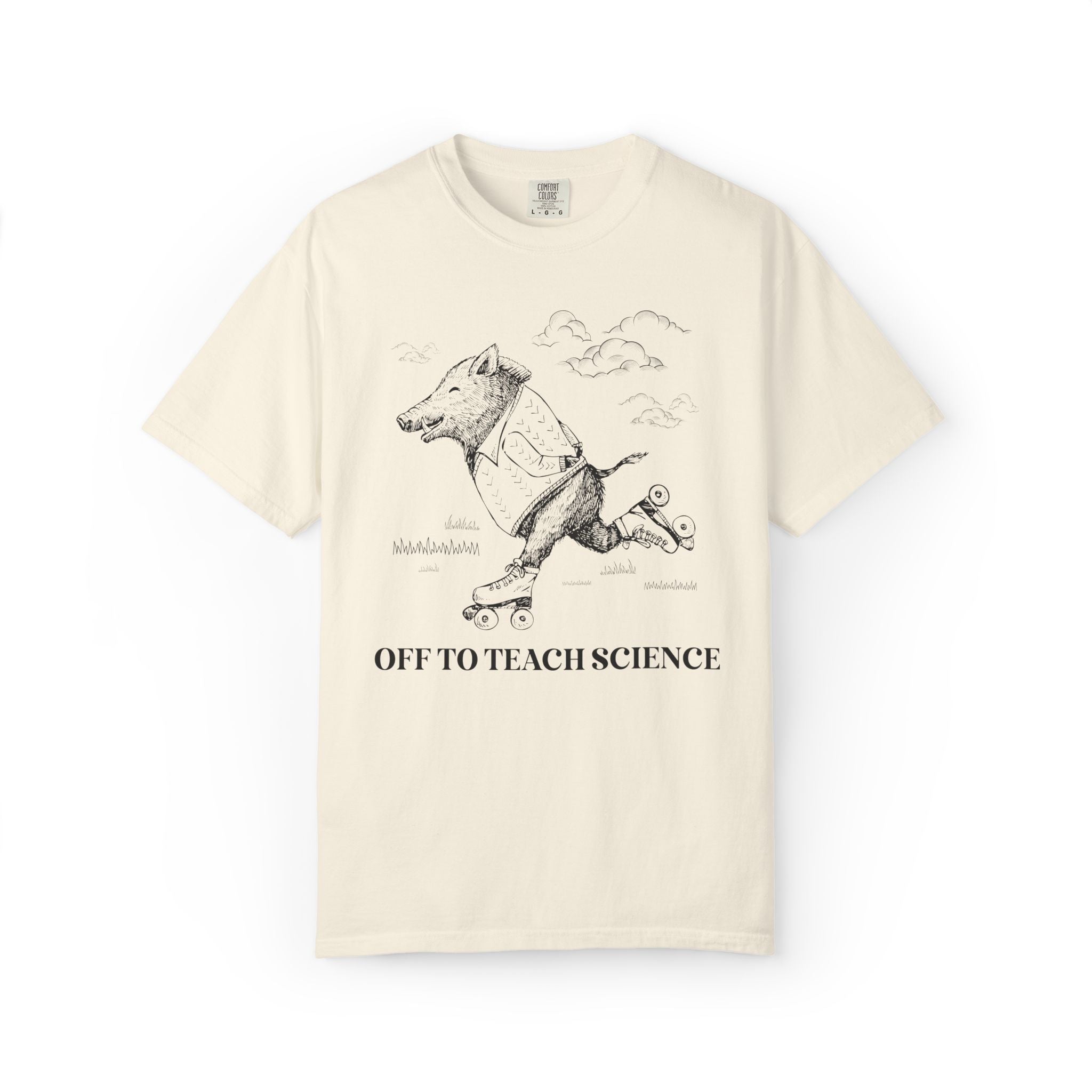 Off to Teach Science: Funny Razorback Tee Shirt for Teacher Team, Nostalgic Animal Lover Back to School T-Shirt