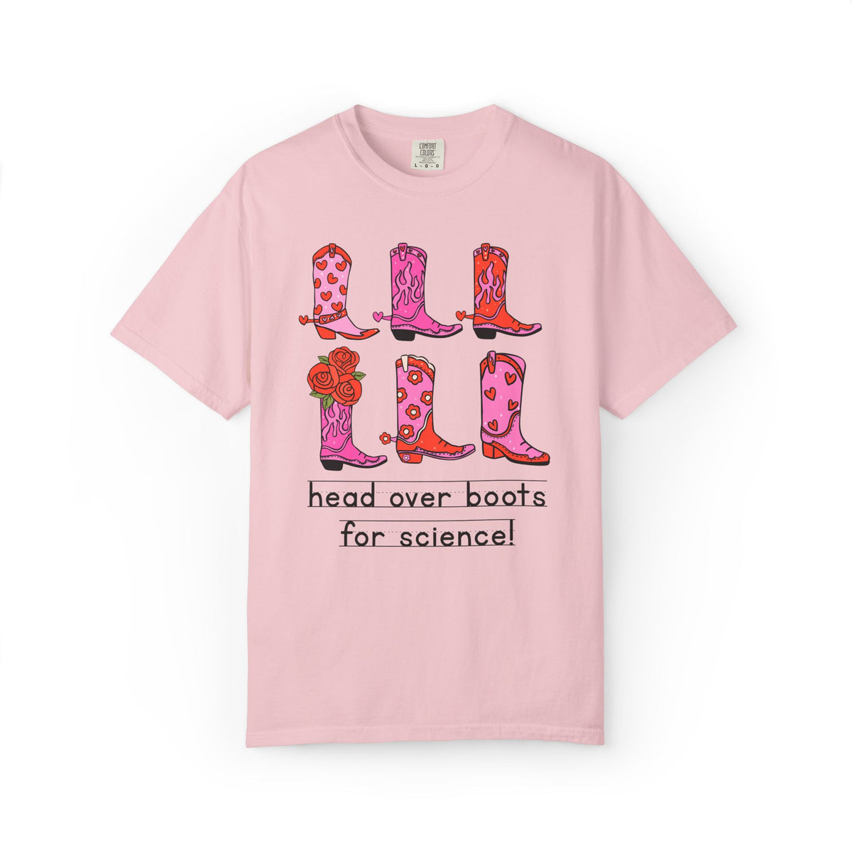 Head Over Boots for Science: Valentine's Day Matching Teacher T-Shirt with Western Aesthetic, Colorful and Nostalgic Teacher Tees