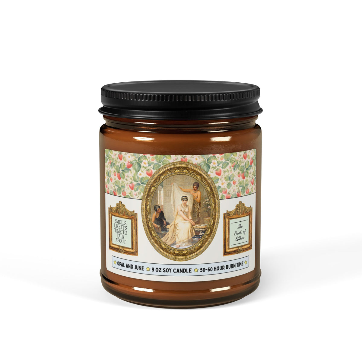 Smells Like It's Time to Talk About The Book of Esther Religious History Candle for Feminist, Esther from the Bible, Book Lover Gift Idea