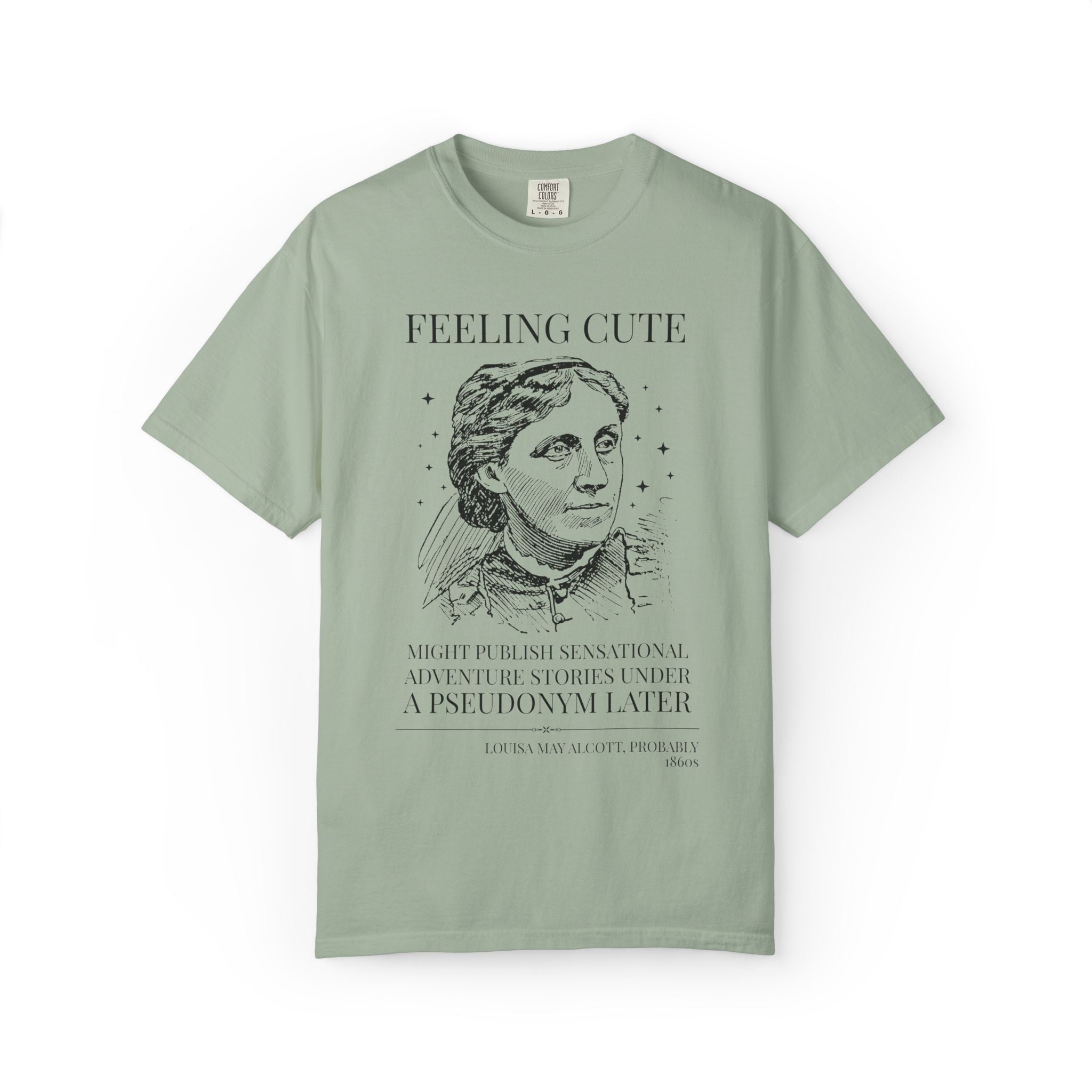 Louisa May Alcott Book Lover Tee Shirt, Bookish American History Buff T-Shirt for Fantasy Adventure Reader, Classic Literature Librarian Tee
