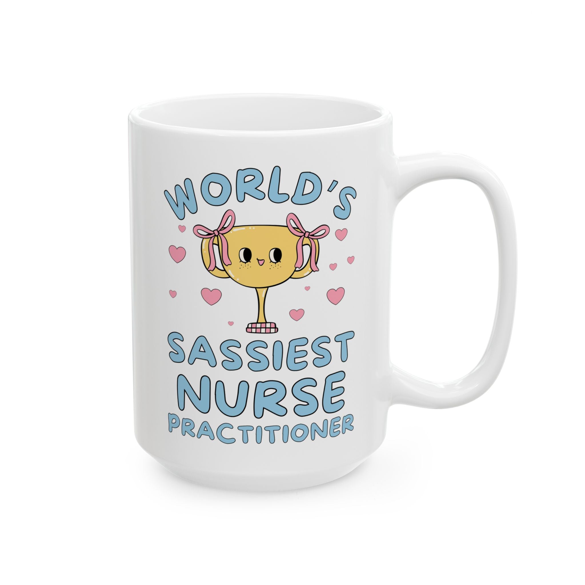 Nurse Practitioner Gift, Funny Nursing Student Graduation Gift for New Practitioner, Silly Dopamine Aesthetic 15 Oz Coffee Mug for Nurse