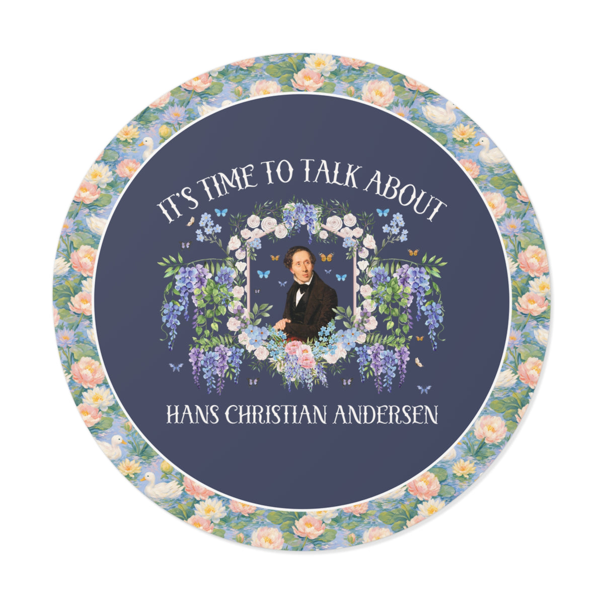 It's Time to Talk About Hans Christian Andersen European Folklore and Fairy Tale Bookish Sticker: Colorful Maximalist Book Lover Sticker Gift