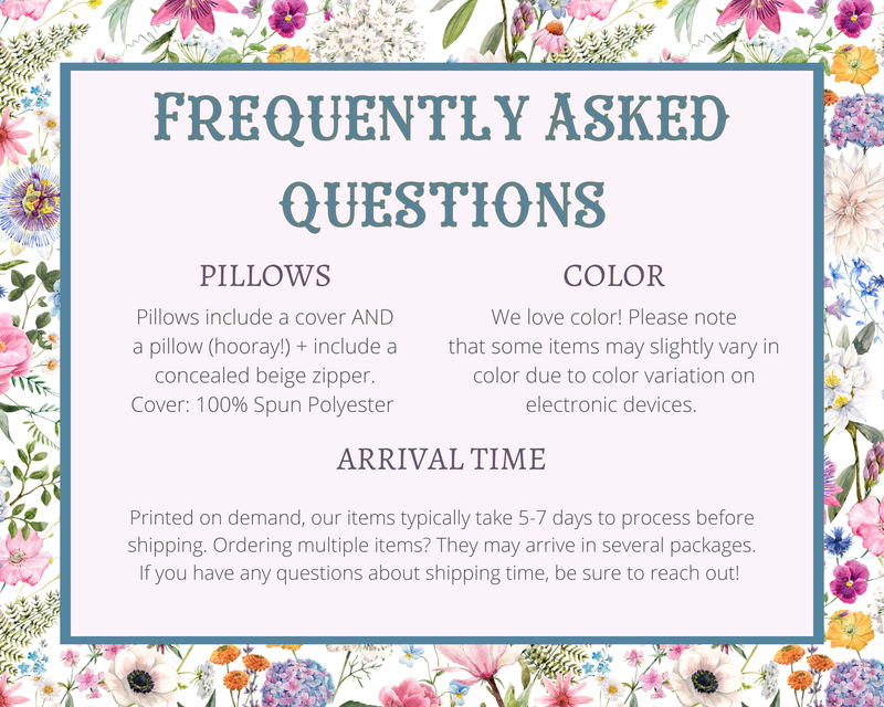 Floral Ghost Garden Pillow for Mom Who Loves Flowers and Butterflies: Save The Pollinators
