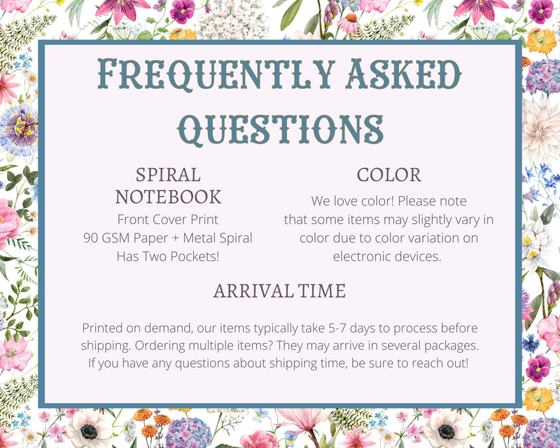 Floral Gift for Editor or Wedding Photographer: Edit All Day Spiral Notebook