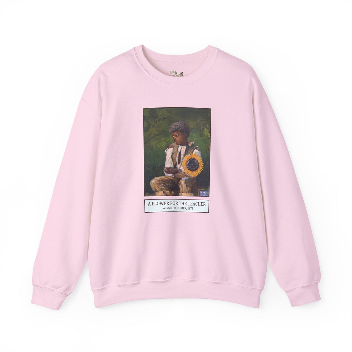 A Flower for the Teacher by Winslow Homer Sweatshirt: American Art History or Museum Lover Gift for Teacher, 19th Century and Early 1900s US Painter - Opal and June