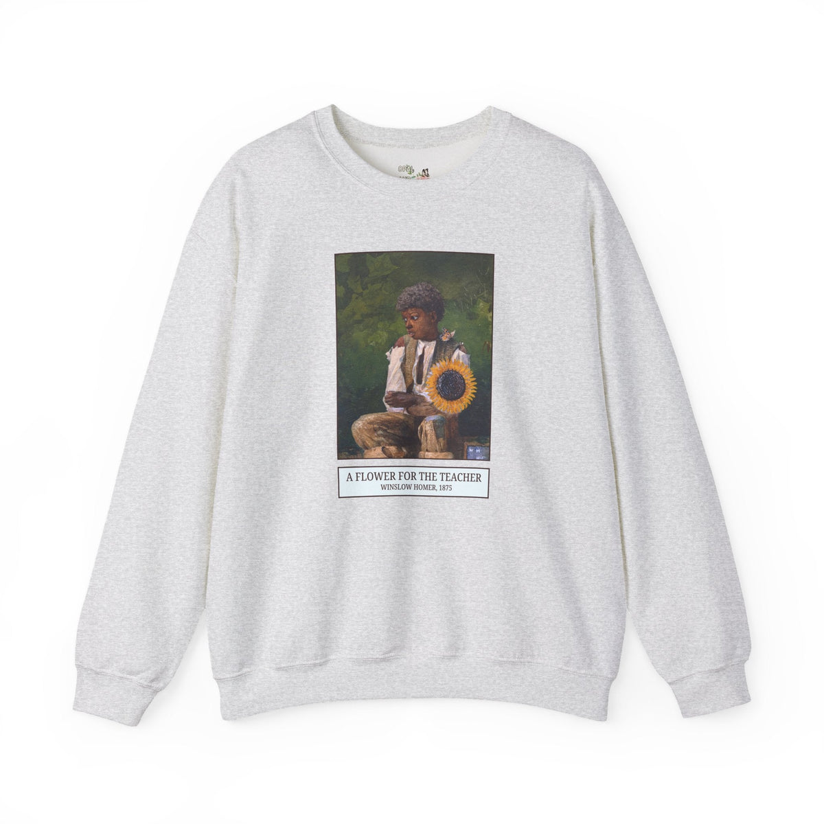 A Flower for the Teacher by Winslow Homer Sweatshirt: American Art History or Museum Lover Gift for Teacher, 19th Century and Early 1900s US Painter - Opal and June