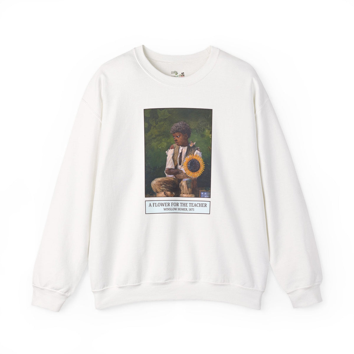 A Flower for the Teacher by Winslow Homer Sweatshirt: American Art History or Museum Lover Gift for Teacher, 19th Century and Early 1900s US Painter - Opal and June