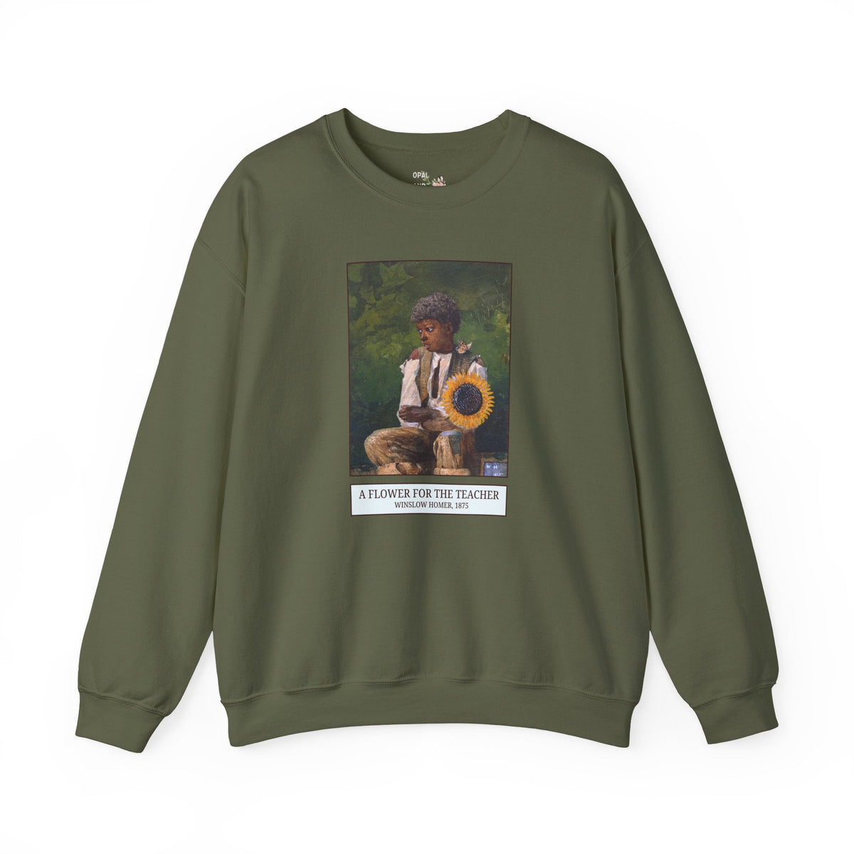 A Flower for the Teacher by Winslow Homer Sweatshirt: American Art History or Museum Lover Gift for Teacher, 19th Century and Early 1900s US Painter - Opal and June