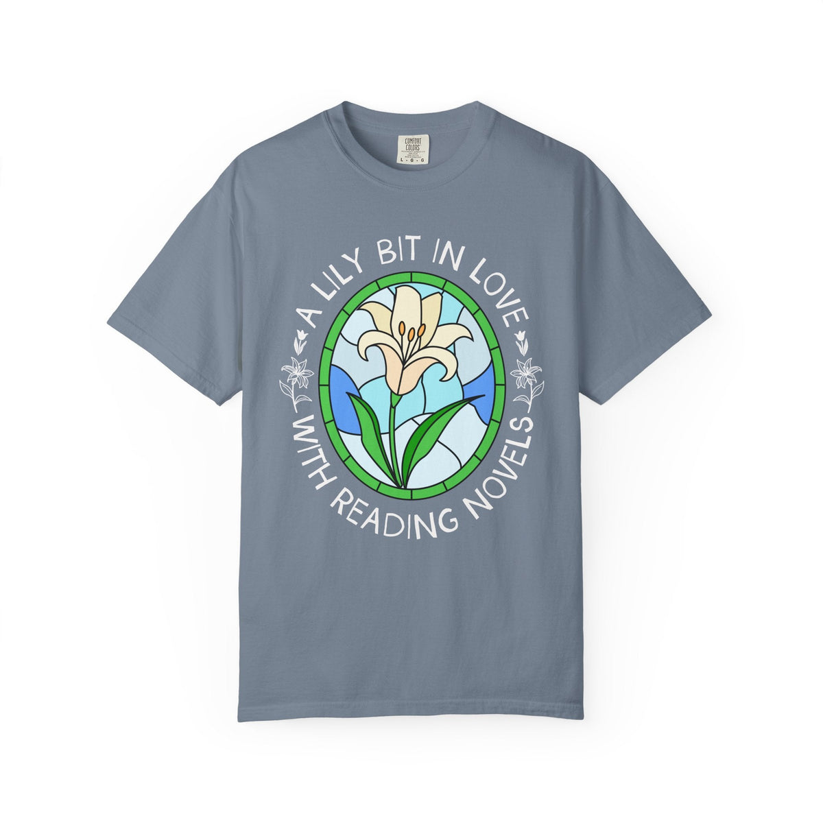 A Lily Bit in Love with Reading Novels Tee Shirt for Florist or Gardener Who Loves Reading, Cute Reading T-Shirt for Spring or Summer, School Librarian Gift - Opal and June