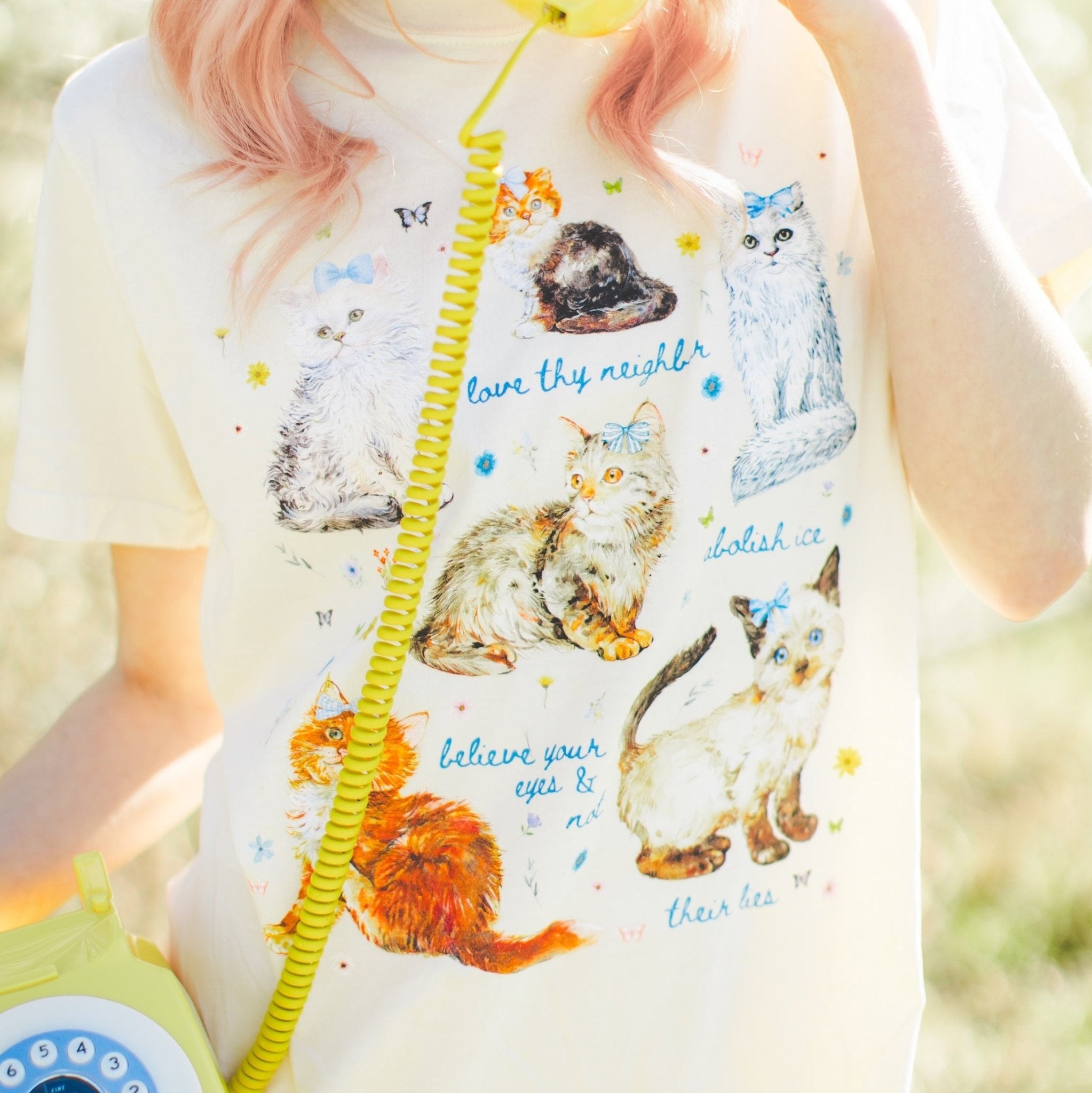 Abolish Ice Political Left Cat Tee - Opal and June