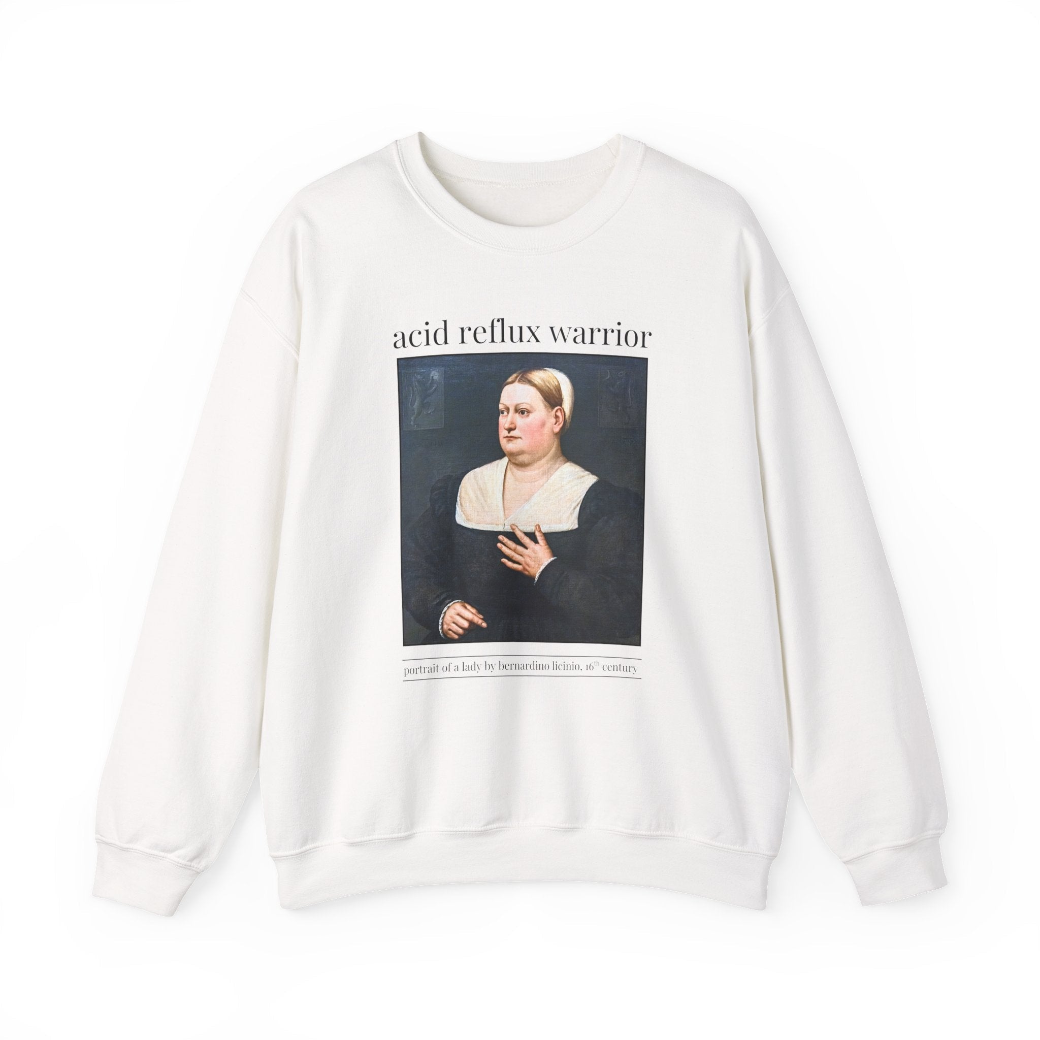 Acid Reflux Warrior Art History Sweatshirt for Friend or Sister with GERD or Tummy Troubles, Silly Chronic Illness Humanites Major Gift - Opal and June