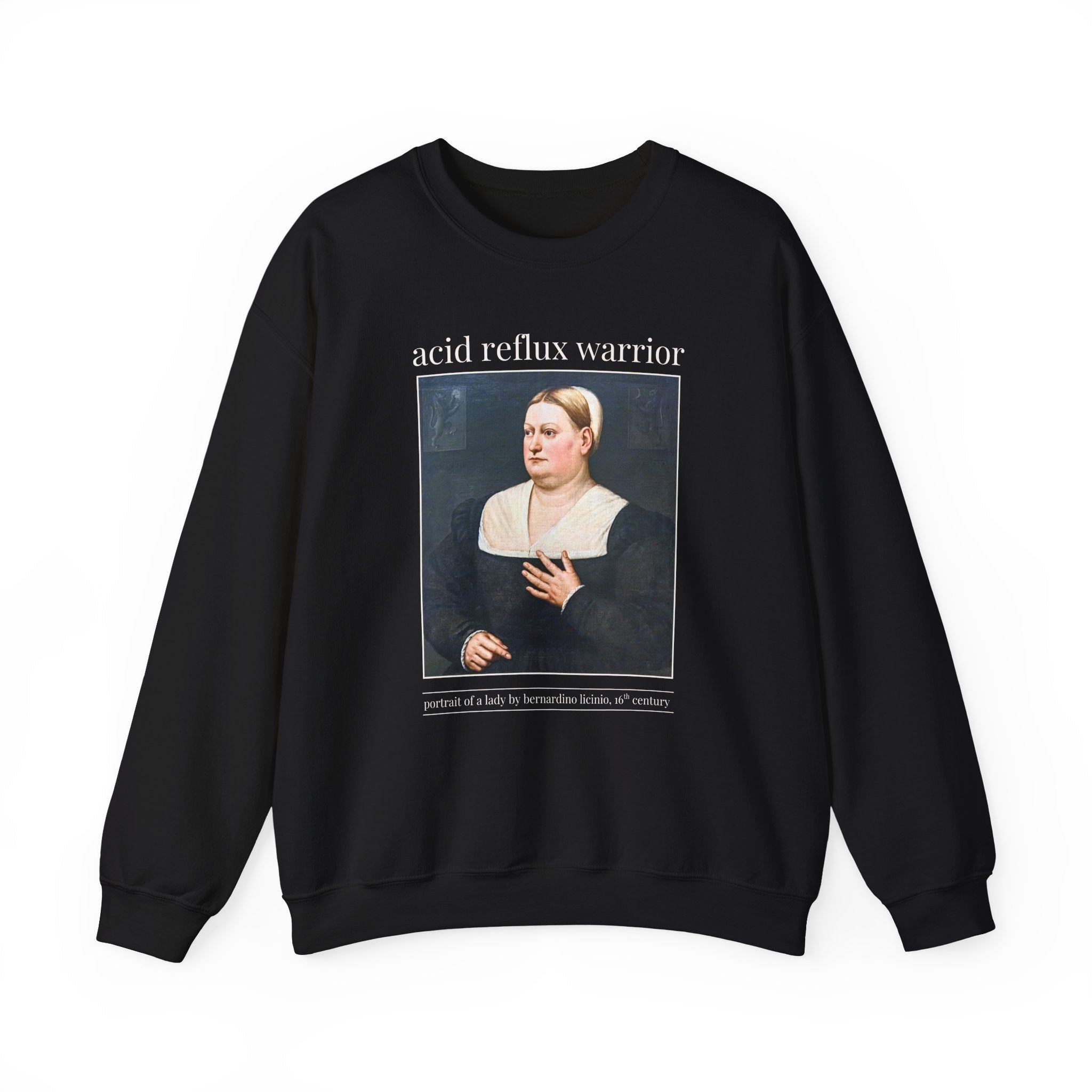 Acid Reflux Warrior Art History Sweatshirt for Friend or Sister with GERD or Tummy Troubles, Silly Chronic Illness Humanites Major Gift - Opal and June